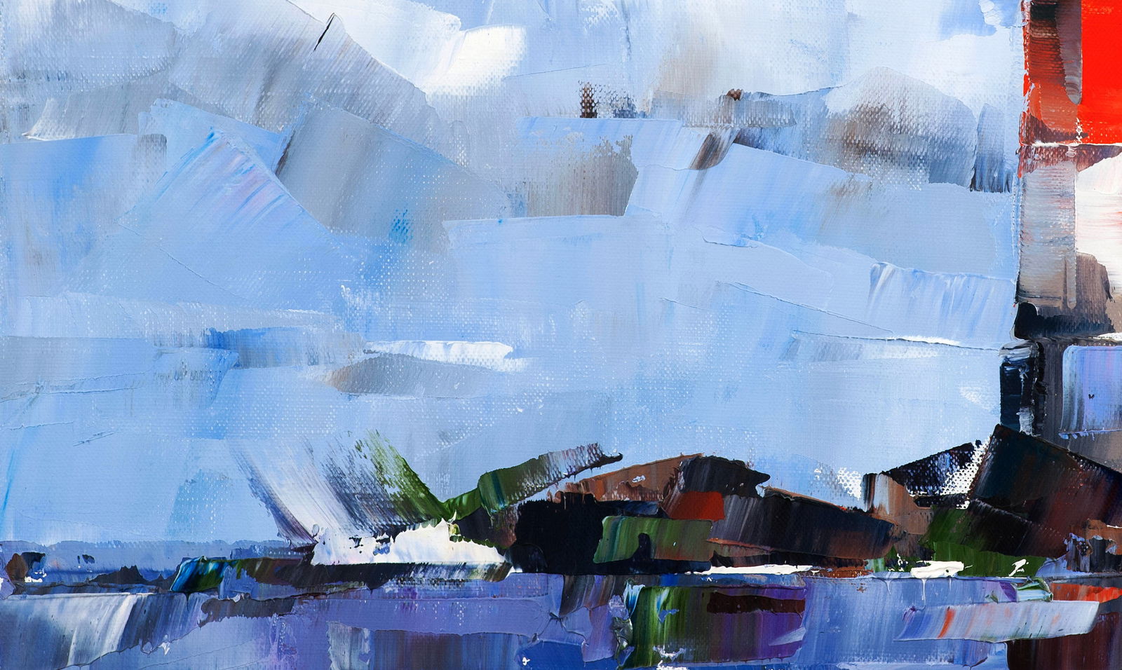 Oil painting Lighthouse Pierres Noires Volodymyr Gluhomanyuk - 6