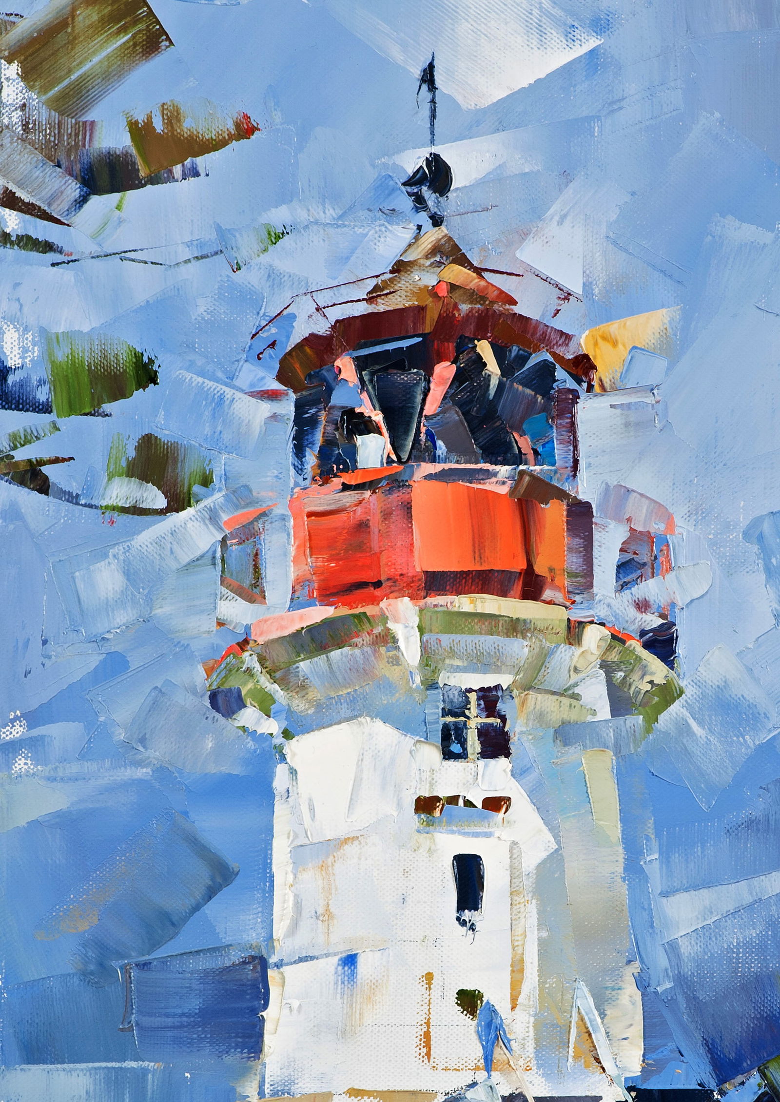 Oil painting Lighthouse Hellen Hiddensee Volodymyr Gluhomanyuk - 3