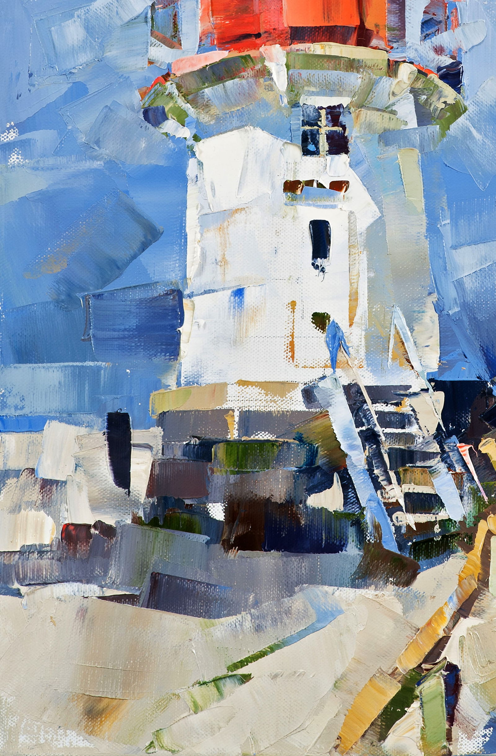 Oil painting Lighthouse Hellen Hiddensee Volodymyr Gluhomanyuk - 5