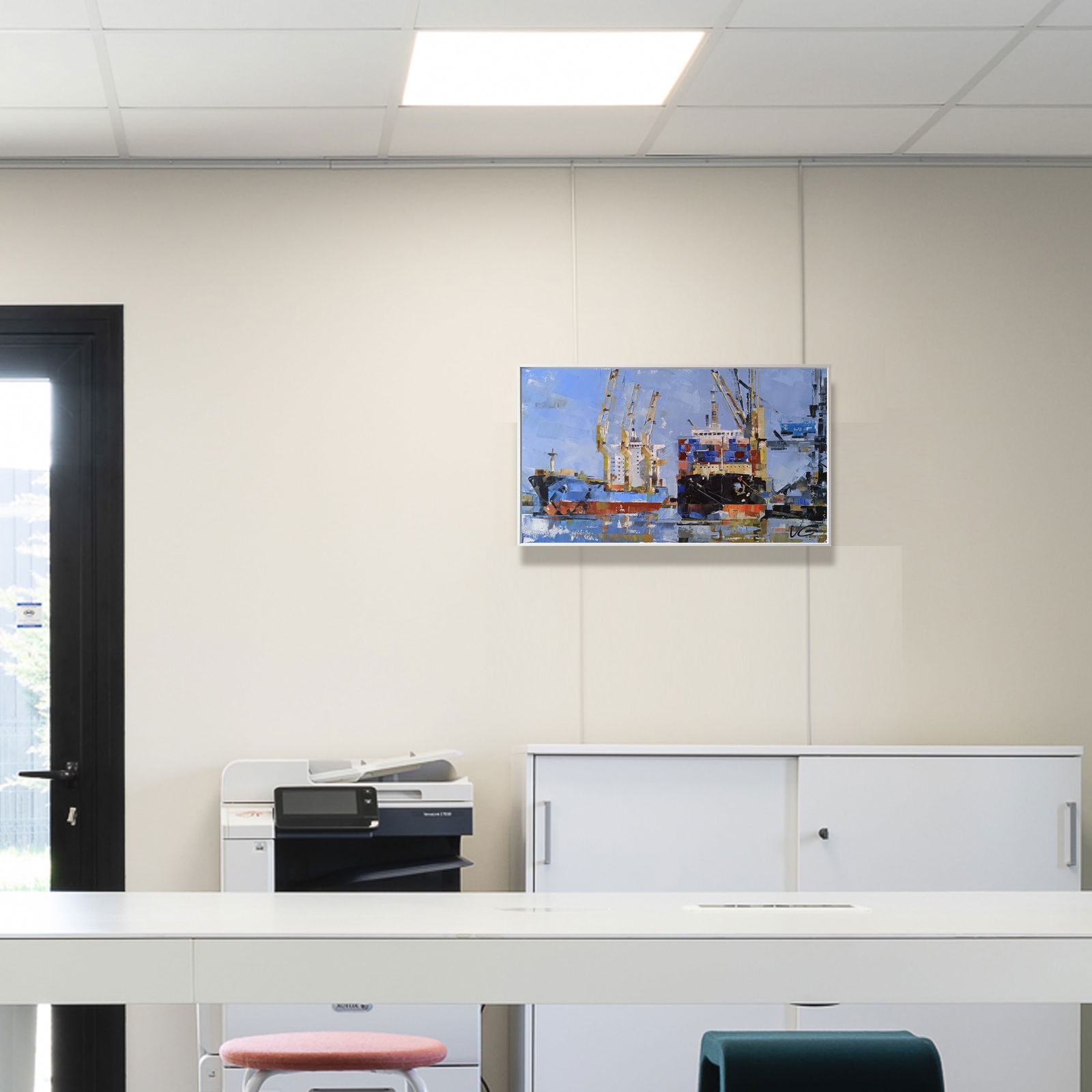 Oil painting Cargo ships Volodymyr Gluhomanyuk - 4