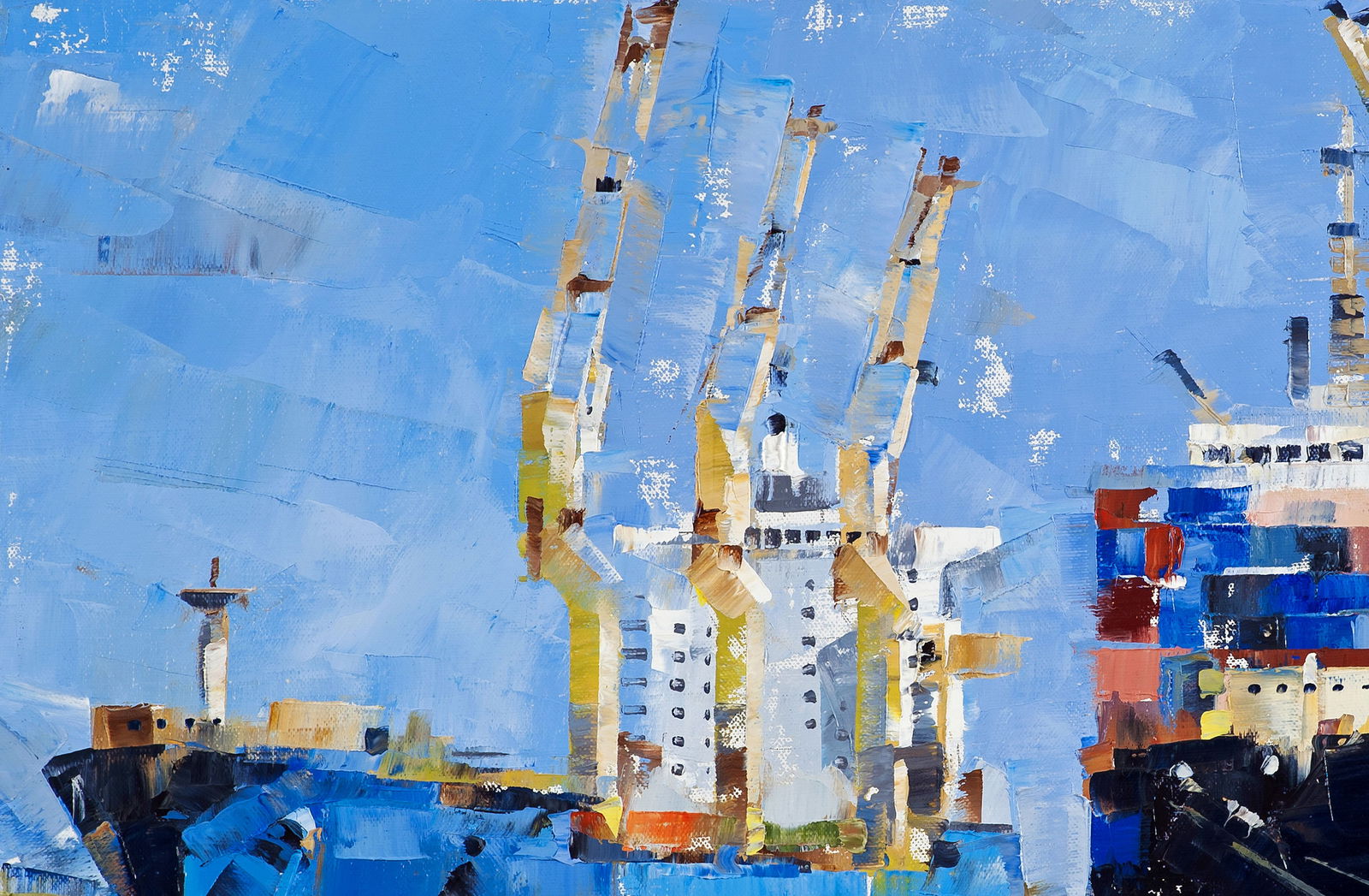 Oil painting Cargo ships Volodymyr Gluhomanyuk - 5