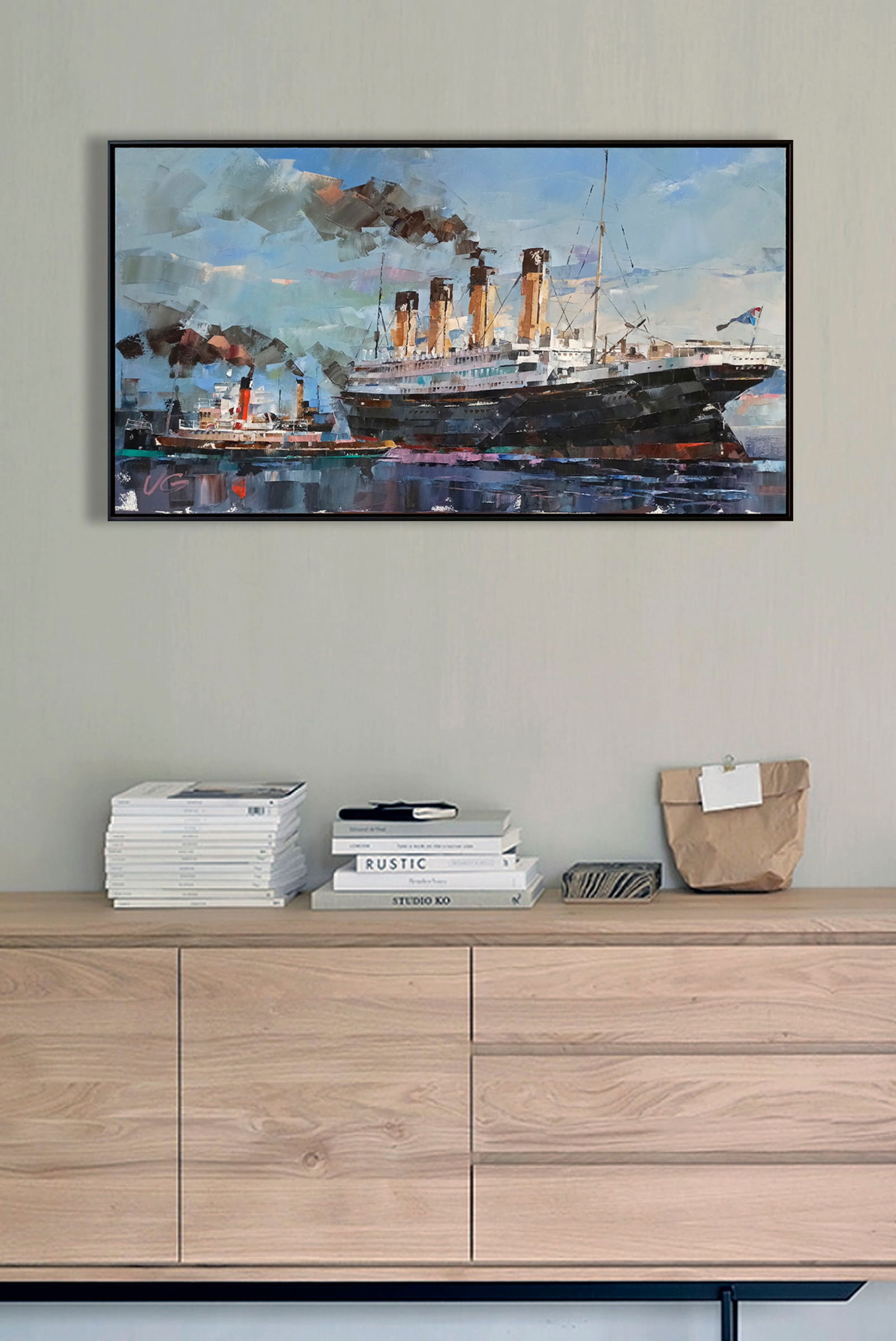 Oil painting Passenger steamship Olympic Volodymyr Gluhomanyuk - 3