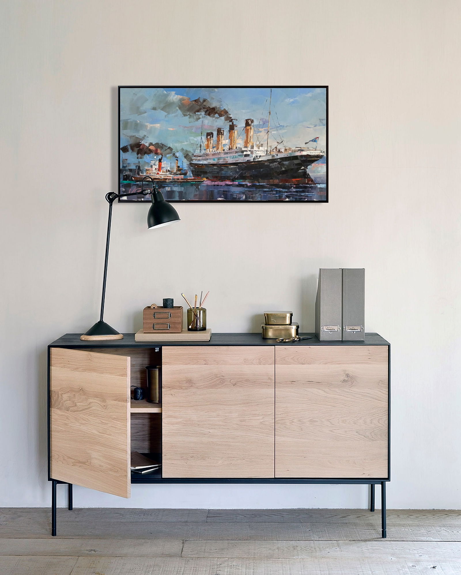 Oil painting Passenger steamship Olympic Volodymyr Gluhomanyuk - 4