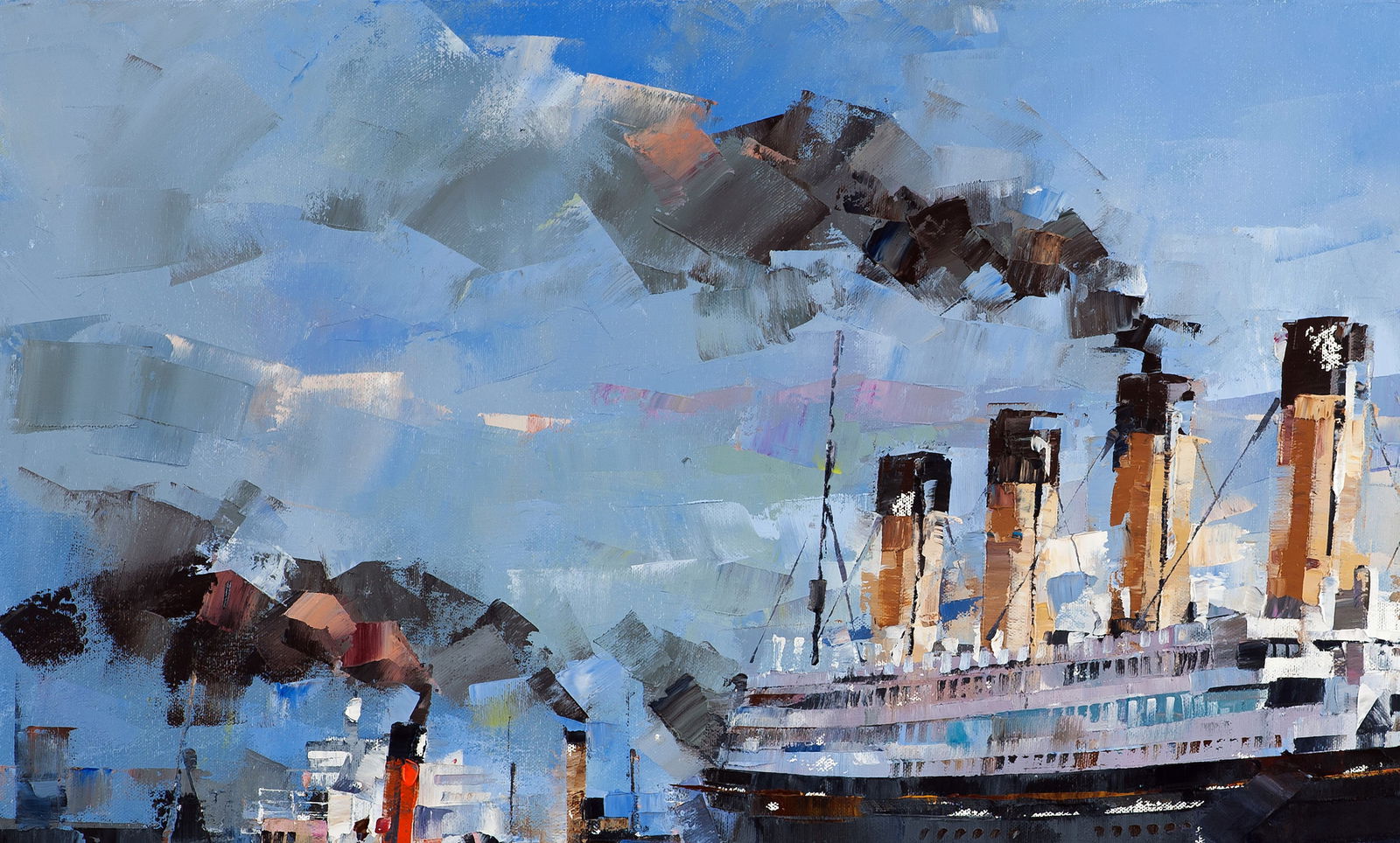 Oil painting Passenger steamship Olympic Volodymyr Gluhomanyuk - 5