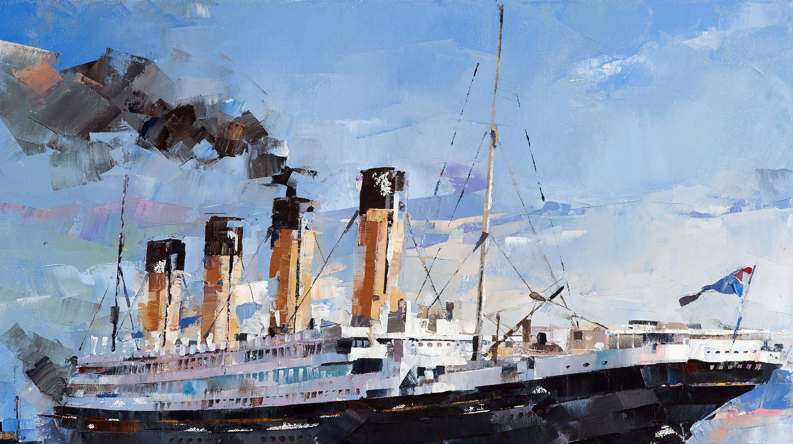Oil painting Passenger steamship Olympic Volodymyr Gluhomanyuk - 6
