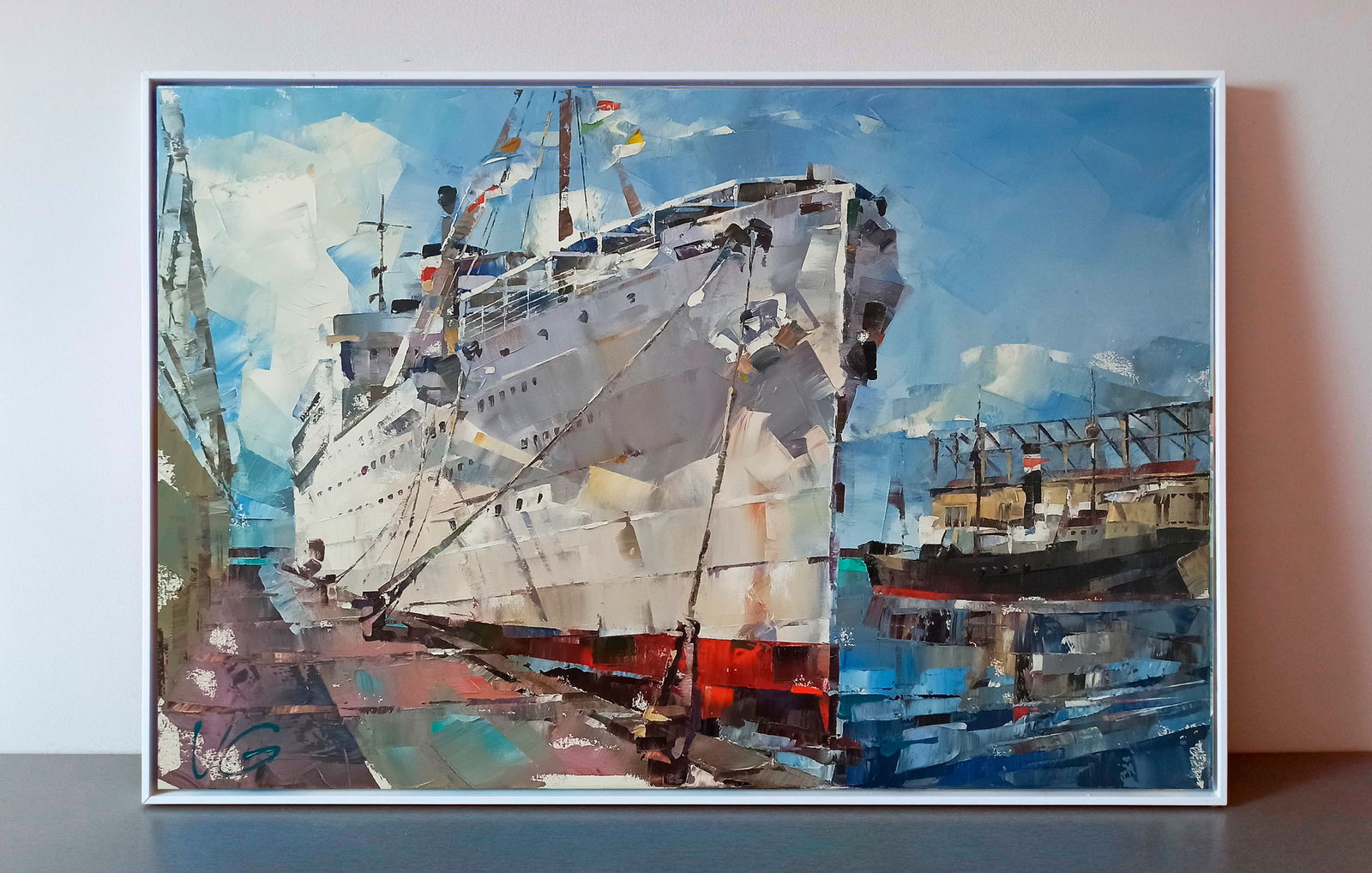 Oil painting Passenger steamship Milwaukee Volodymyr Gluhomanyuk - 2