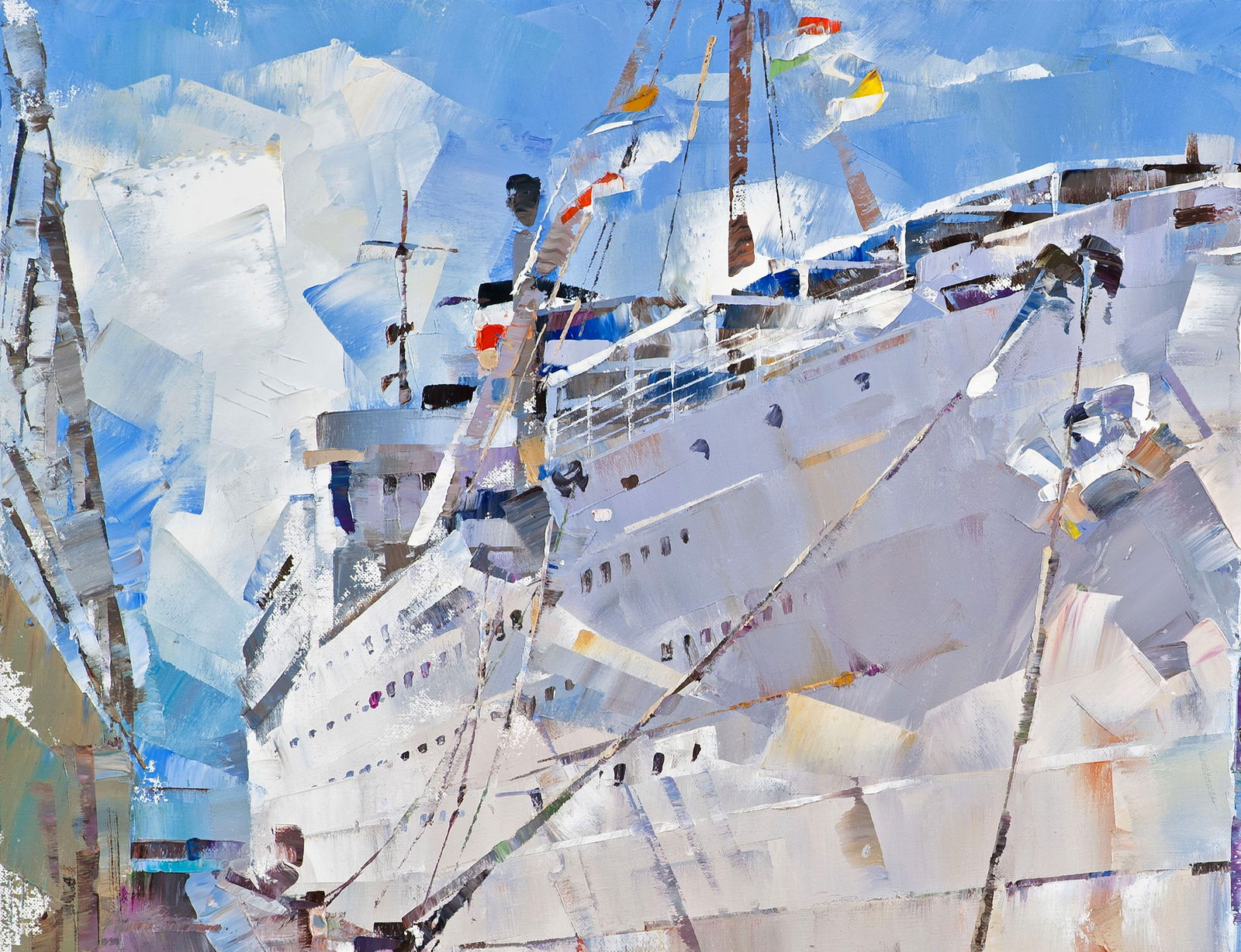 Oil painting Passenger steamship Milwaukee Volodymyr Gluhomanyuk - 4