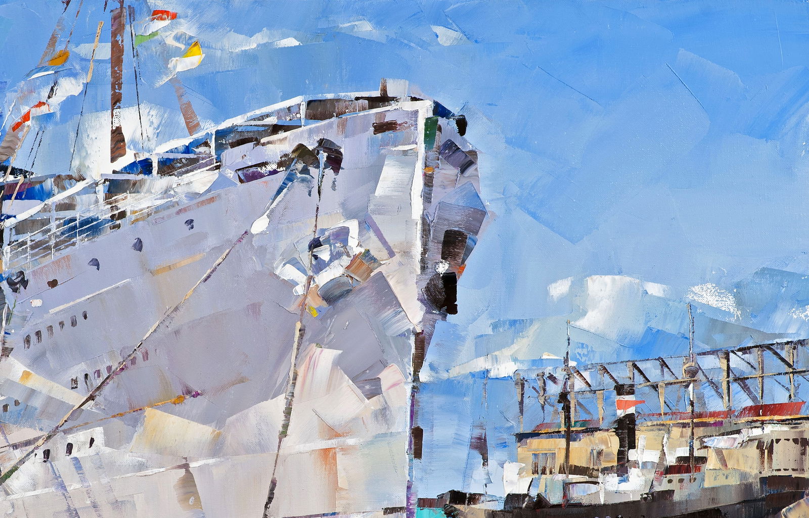 Oil painting Passenger steamship Milwaukee Volodymyr Gluhomanyuk - 5