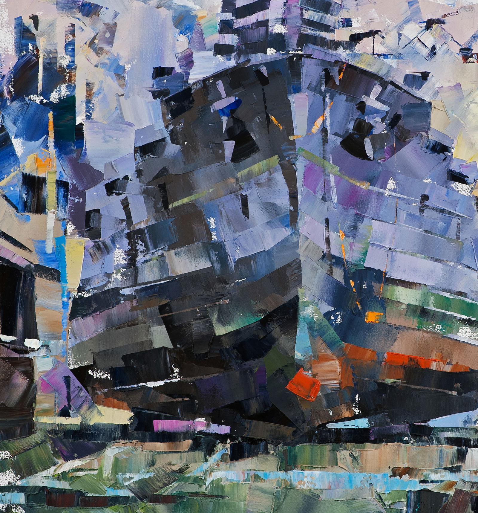 Oil painting USS TEXAS BB-35 in dry dock Volodymyr Gluhomanyuk - 7