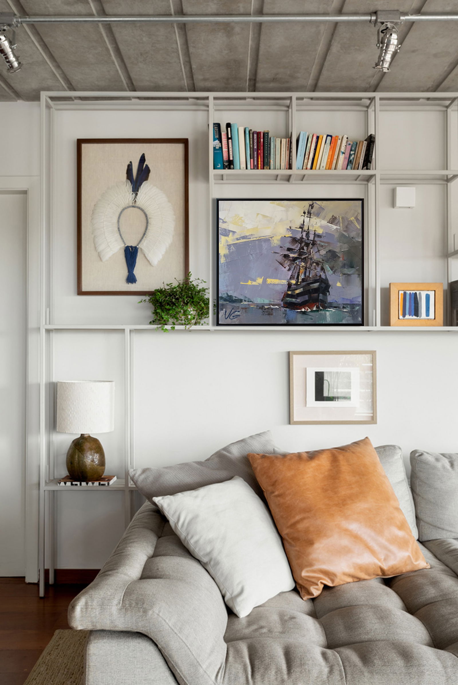 Oil painting Ghost ship Volodymyr Gluhomanyuk - 3