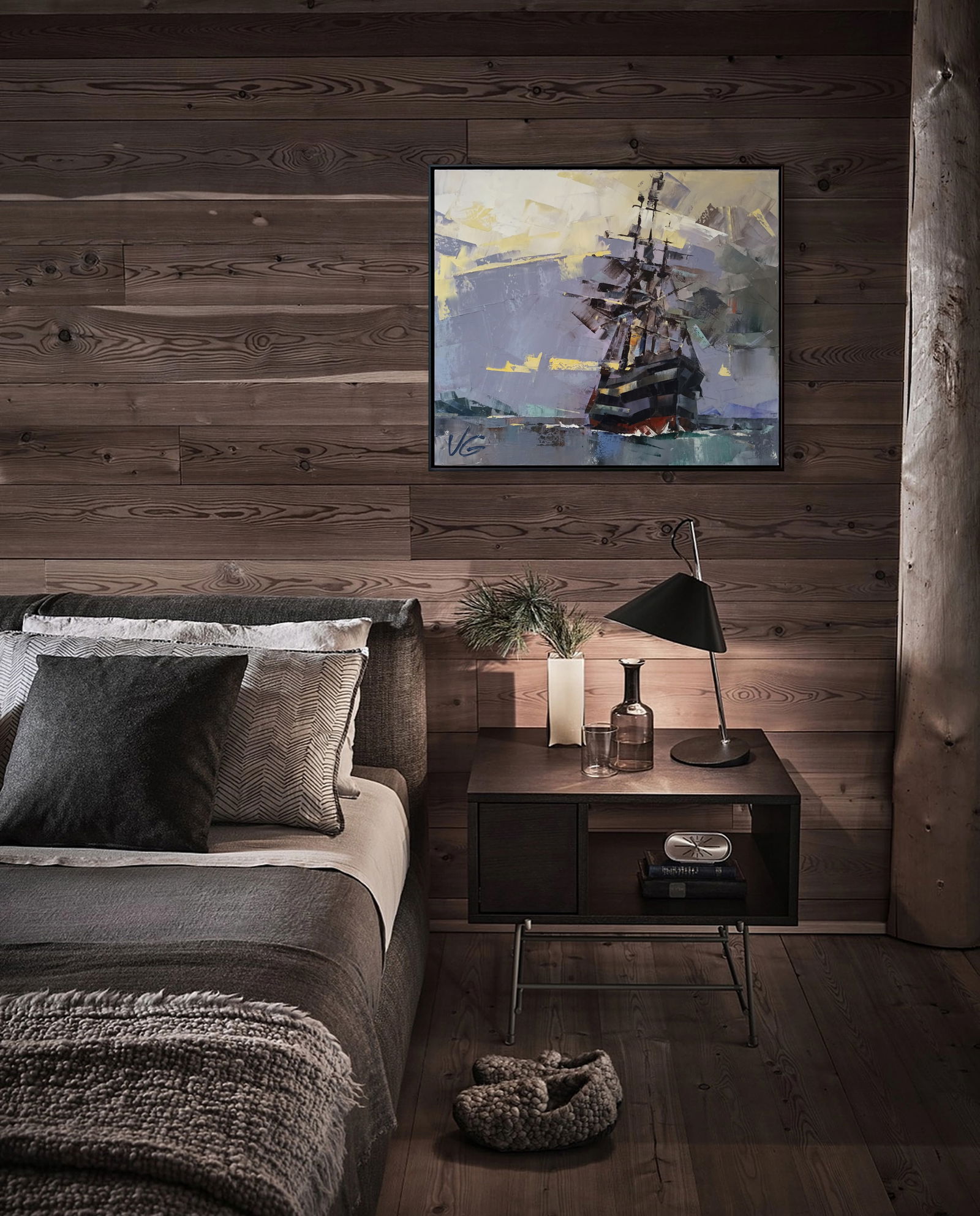 Oil painting Ghost ship Volodymyr Gluhomanyuk - 4