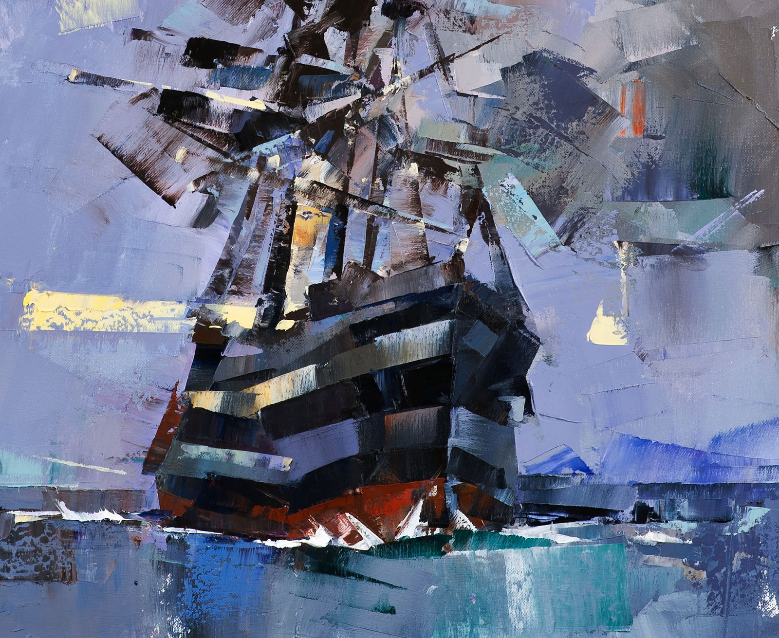 Oil painting Ghost ship Volodymyr Gluhomanyuk - 8