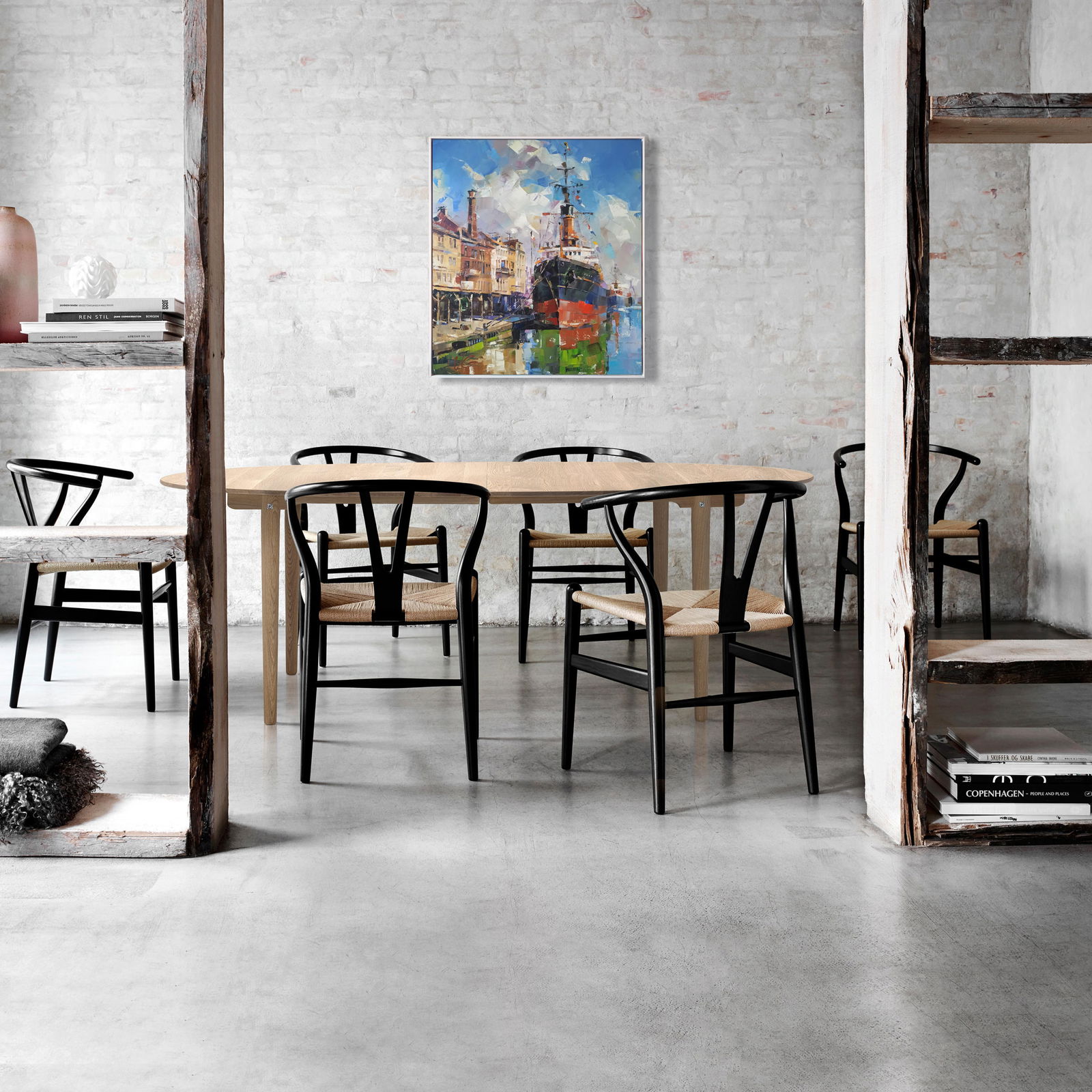 Oil painting Between two banks Volodymyr Gluhomanyuk - 4