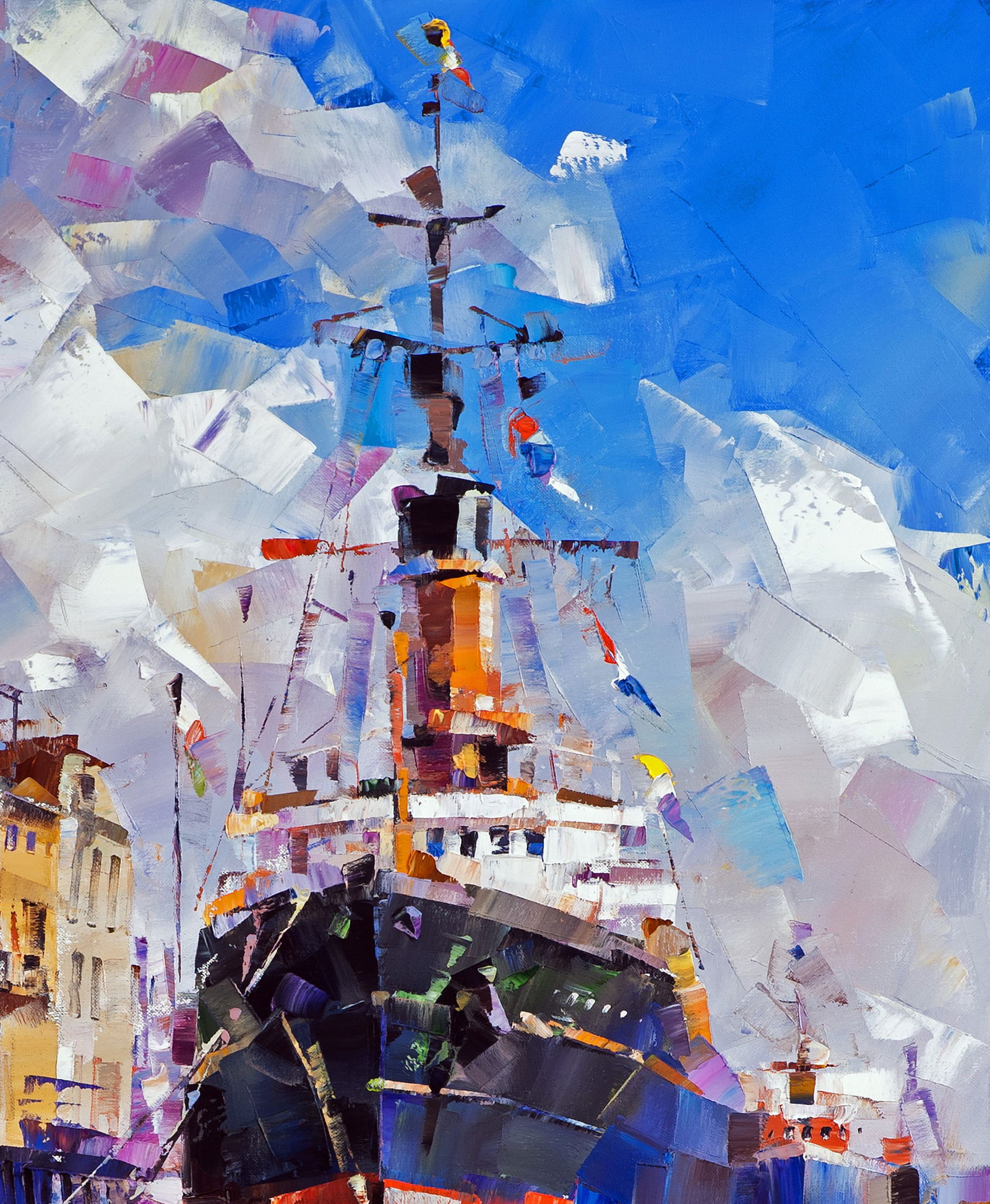 Oil painting Between two banks Volodymyr Gluhomanyuk - 6