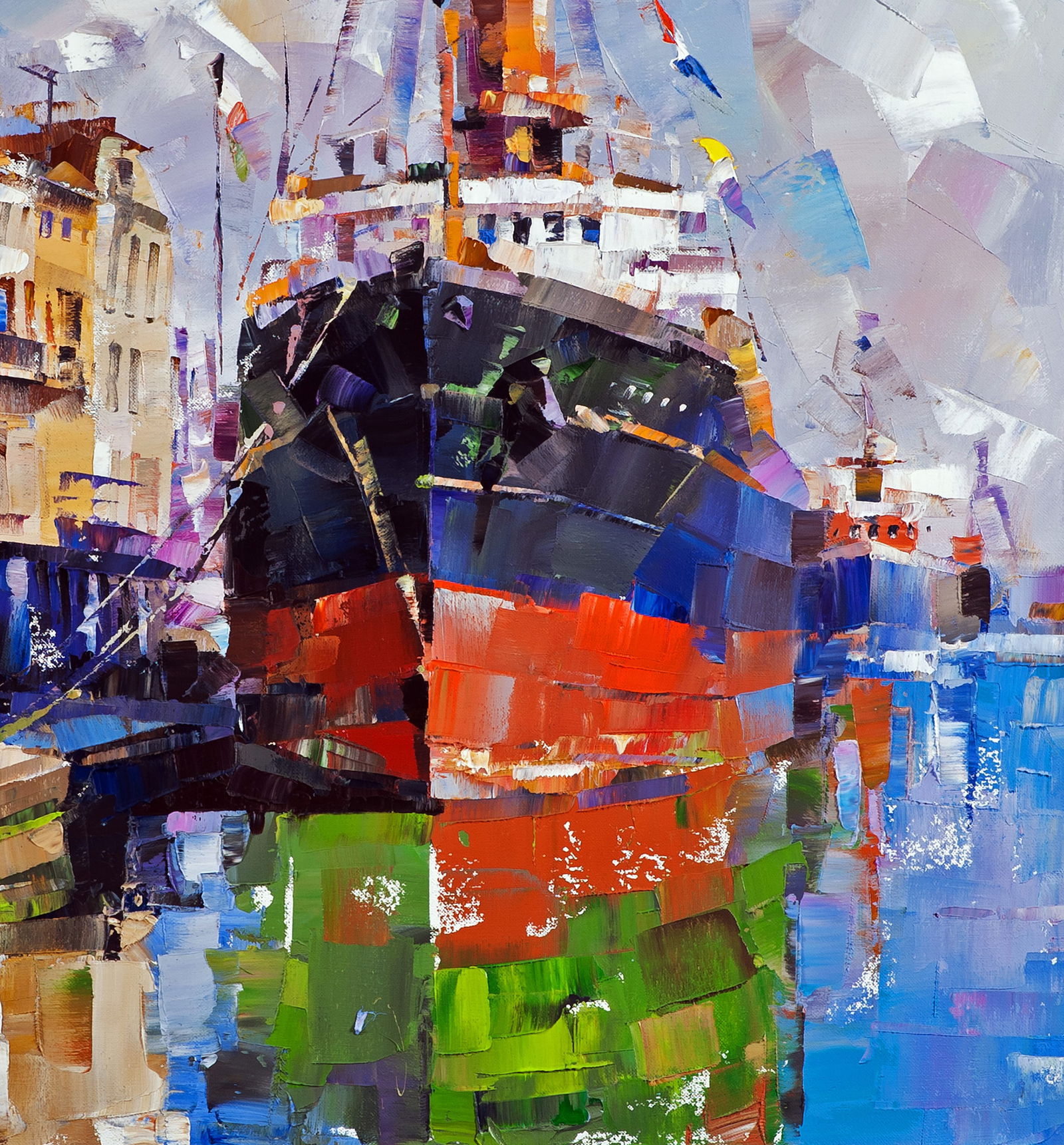 Oil painting Between two banks Volodymyr Gluhomanyuk - 8