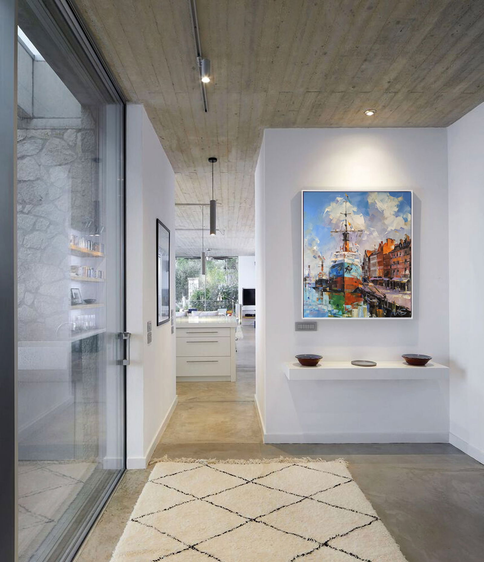 Oil painting Second bank Volodymyr Gluhomanyuk - 4