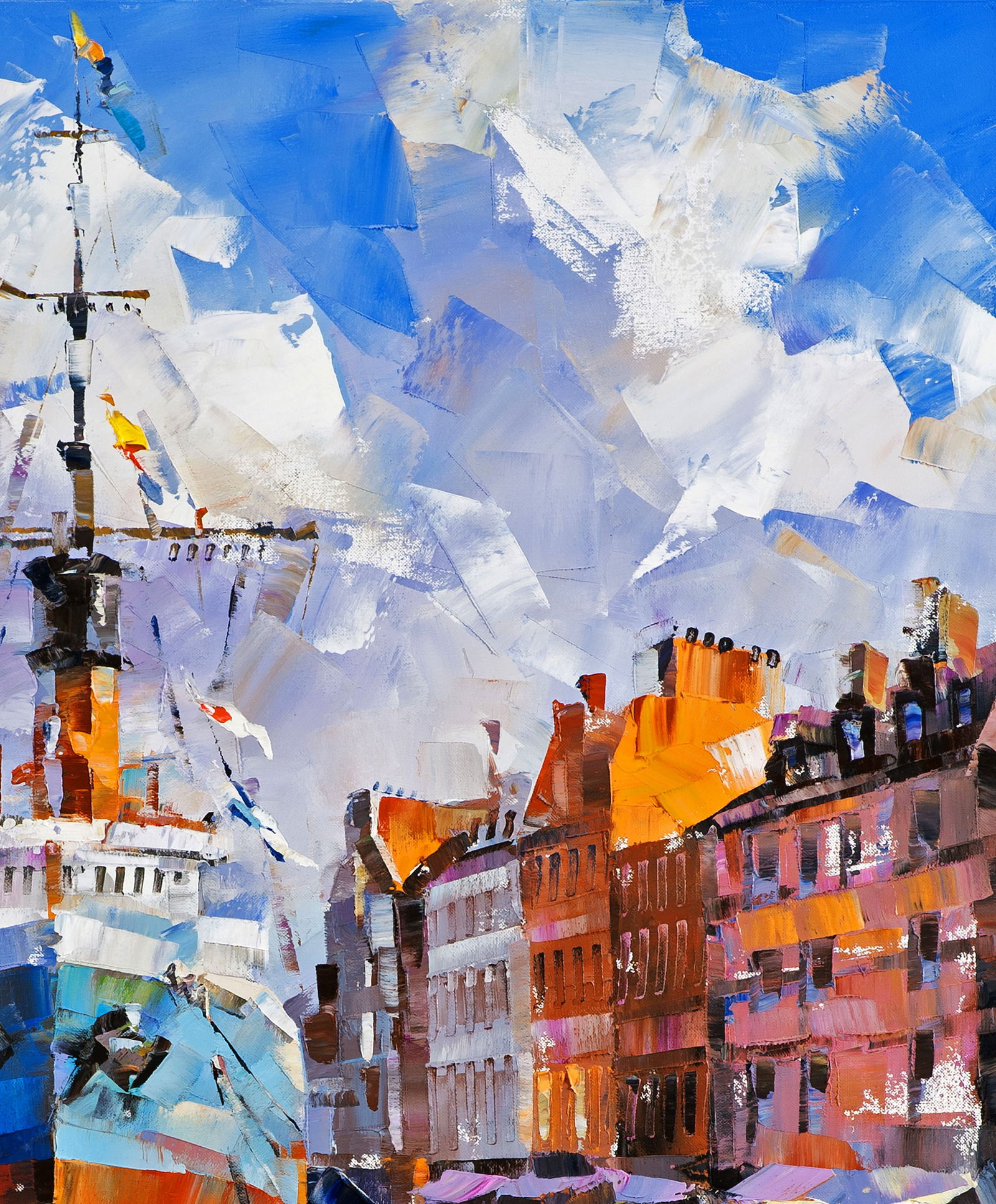 Oil painting Second bank Volodymyr Gluhomanyuk - 6