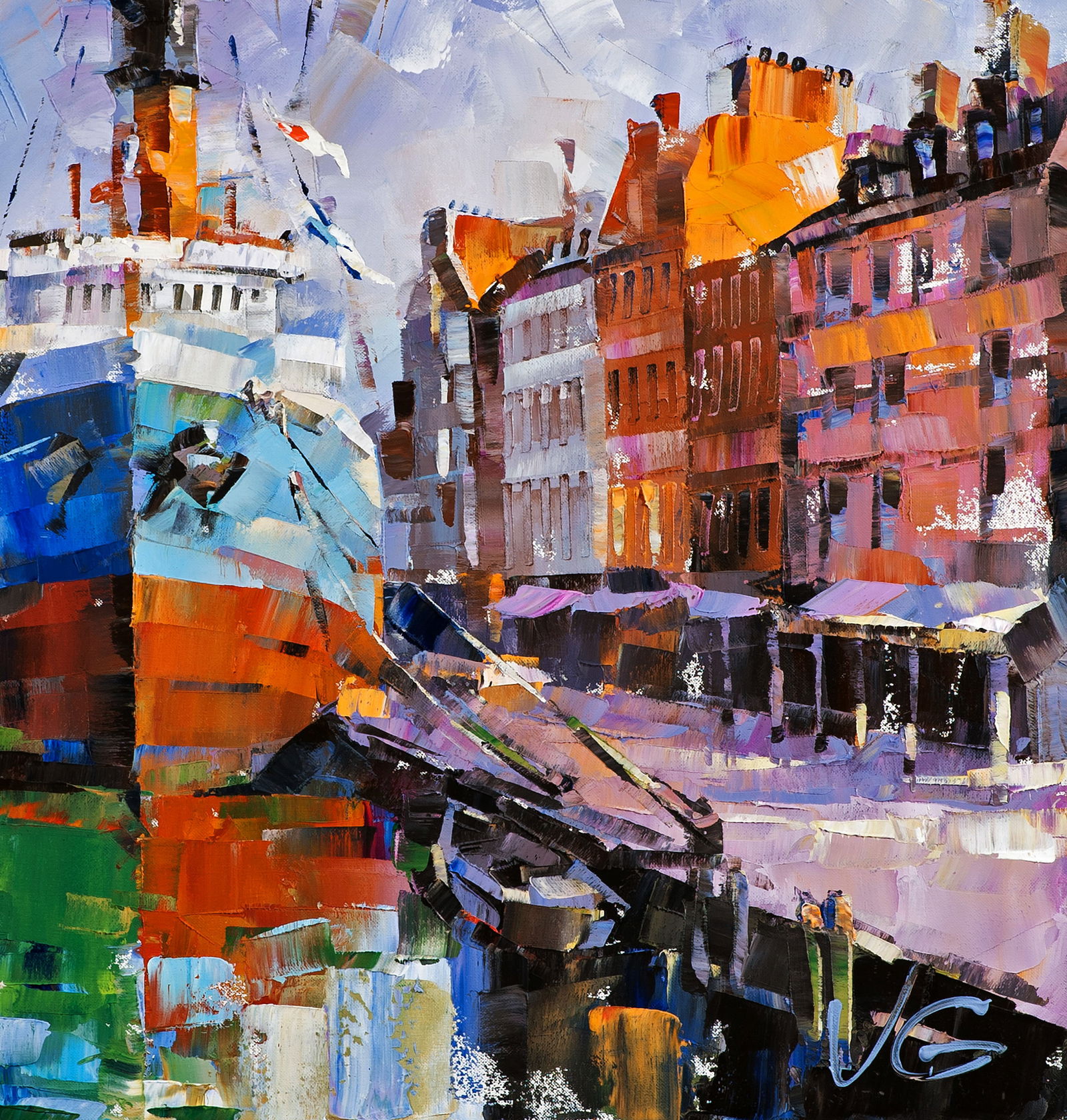 Oil painting Second bank Volodymyr Gluhomanyuk - 8