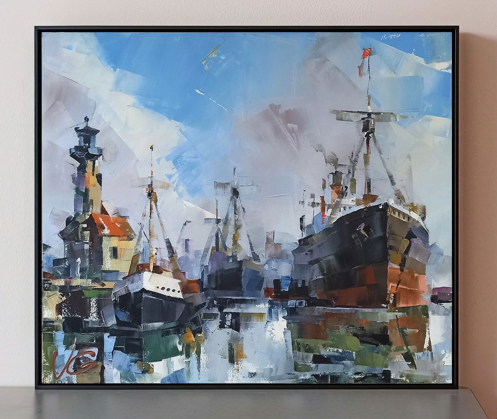 Oil painting At the old lighthouse Volodymyr Gluhomanyuk - 2