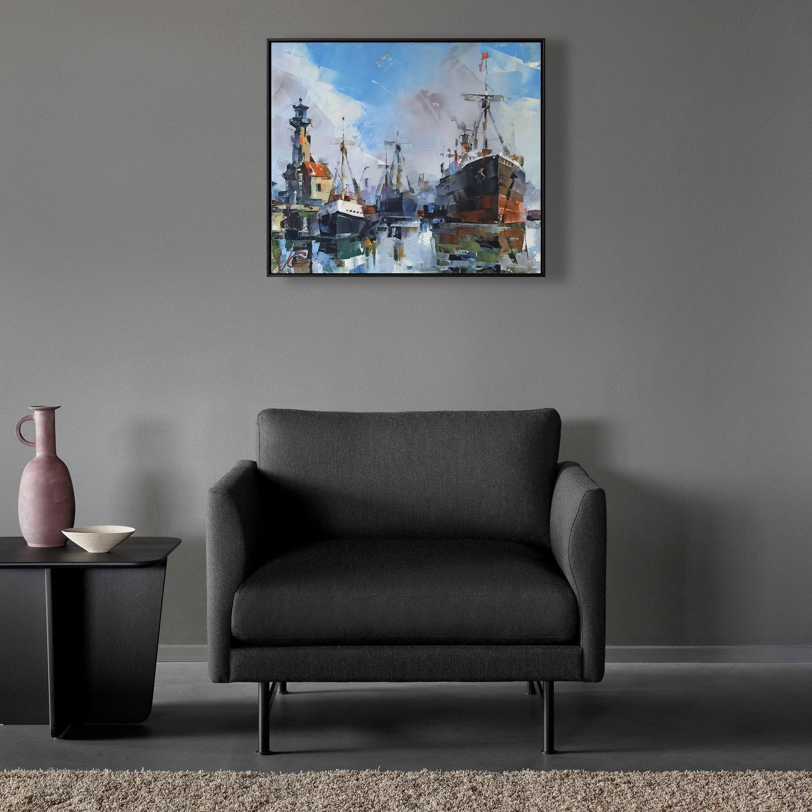 Oil painting At the old lighthouse Volodymyr Gluhomanyuk - 3