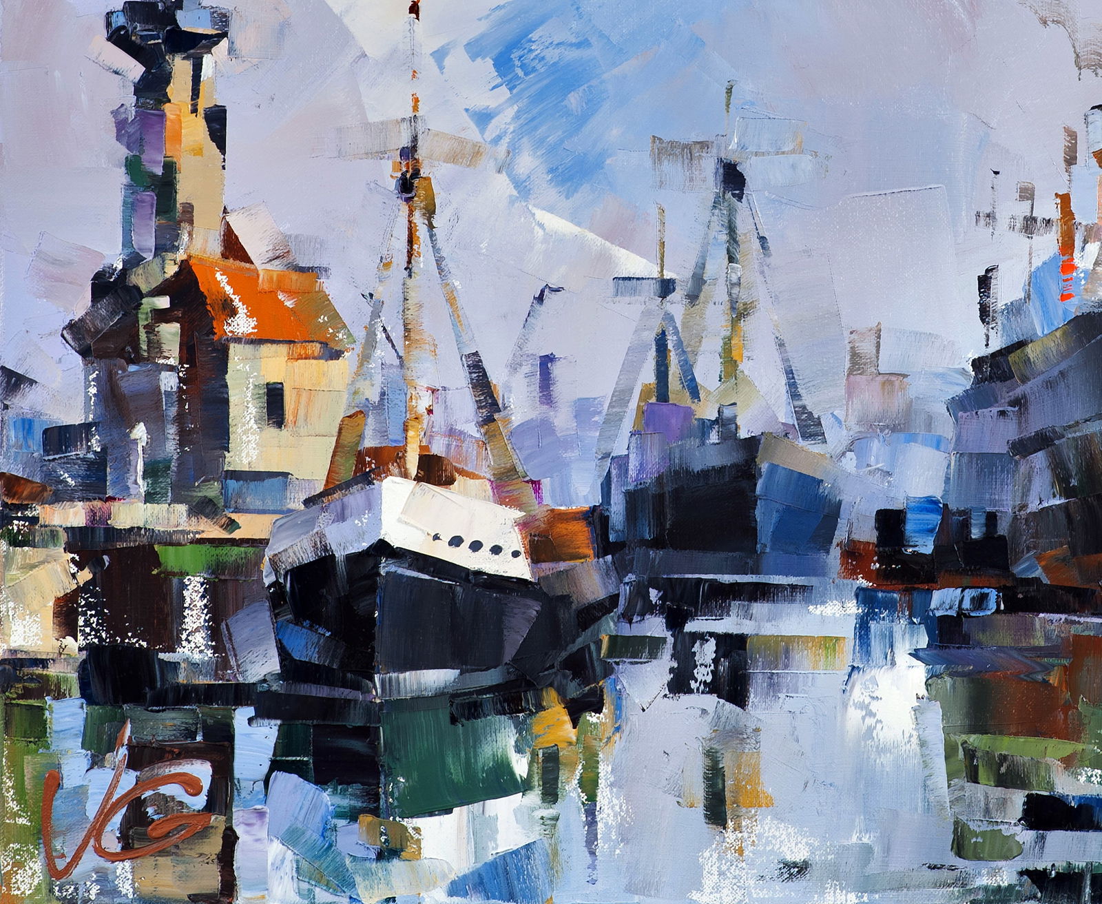 Oil painting At the old lighthouse Volodymyr Gluhomanyuk - 7