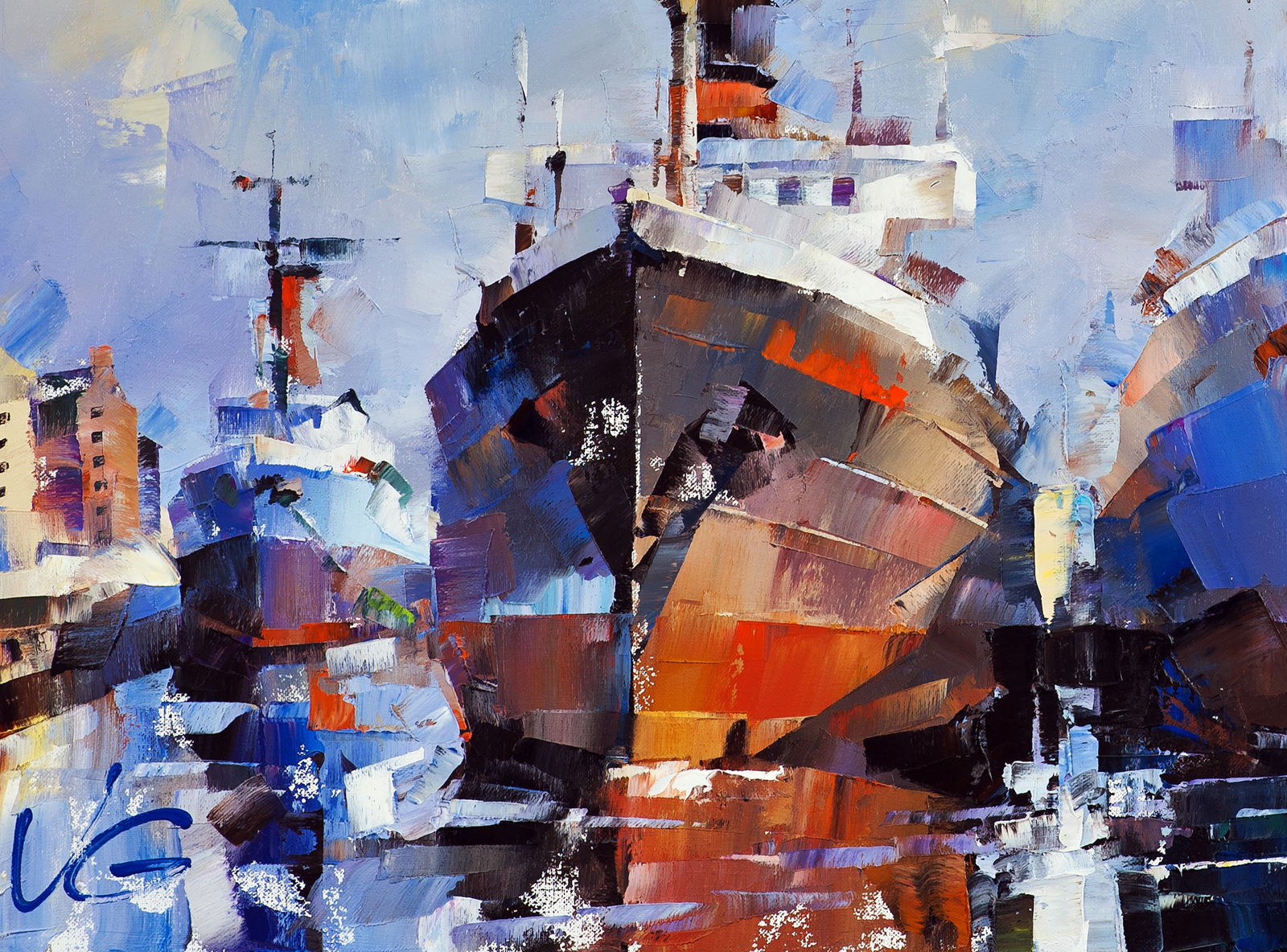 Oil painting Frosty morning Volodymyr Gluhomanyuk - 7