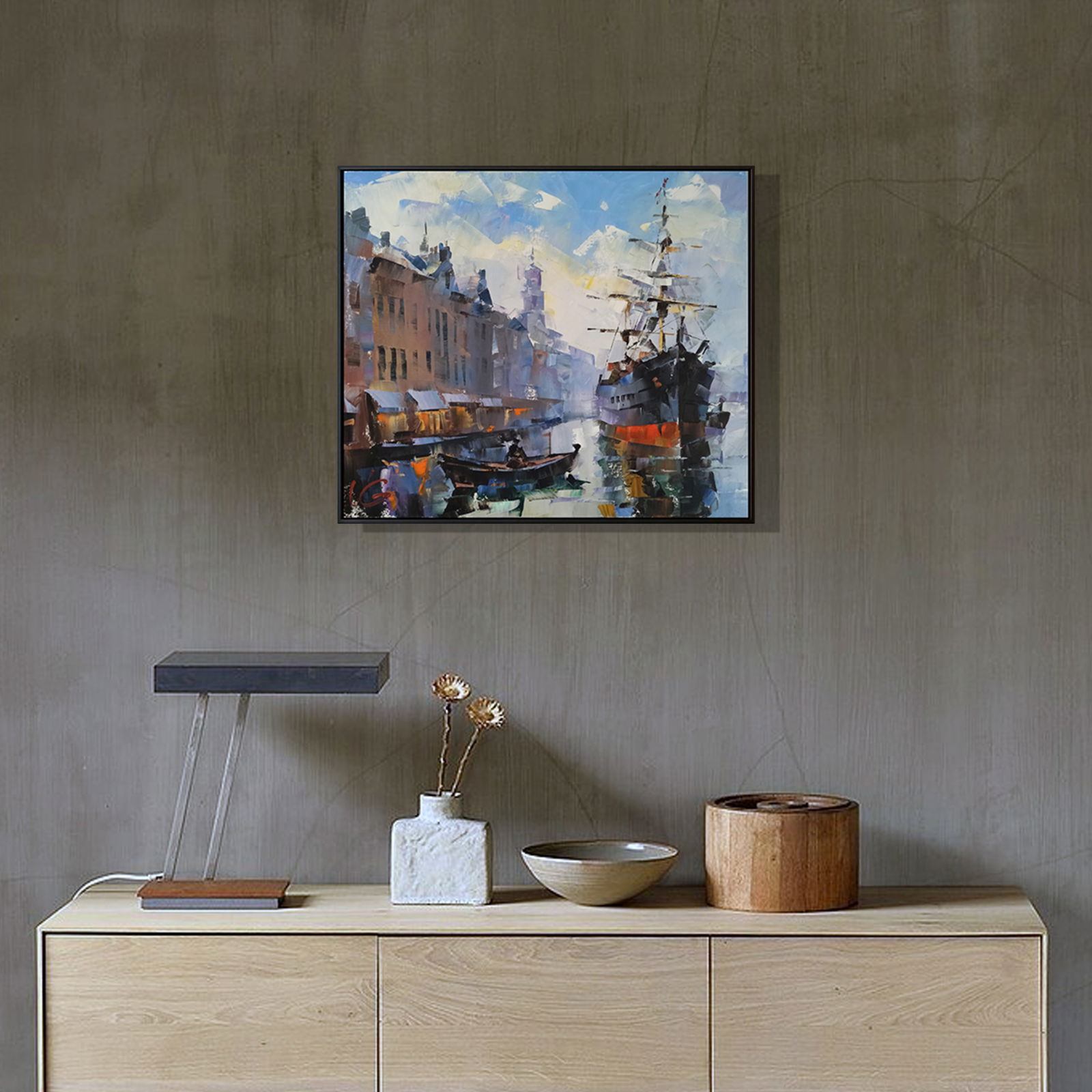 Oil painting Channel of calm Volodymyr Gluhomanyuk - 3