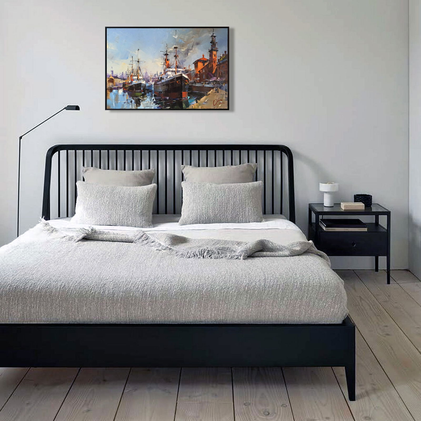 Oil painting Morning bustle Volodymyr Gluhomanyuk - 4