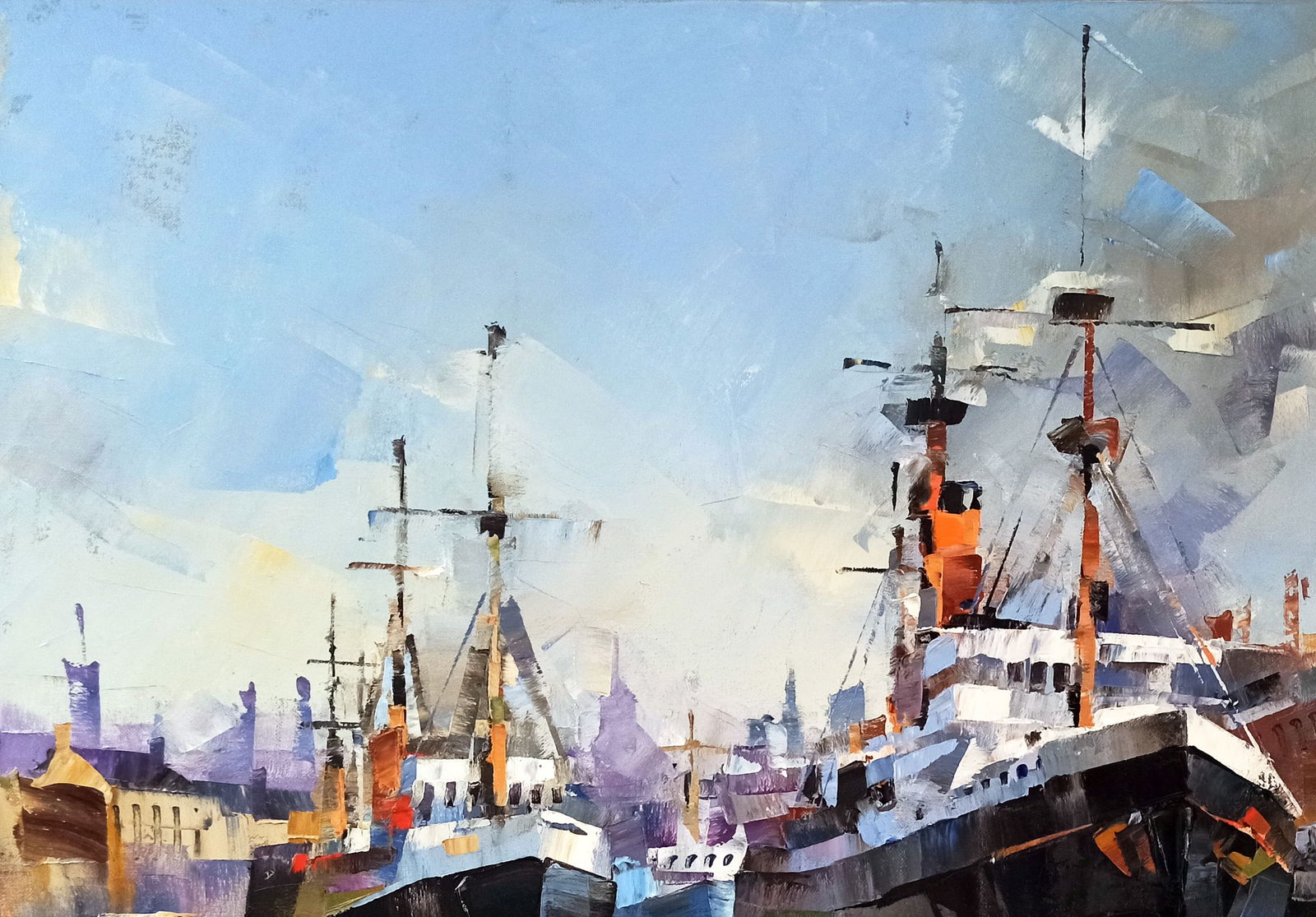 Oil painting Morning bustle Volodymyr Gluhomanyuk - 5