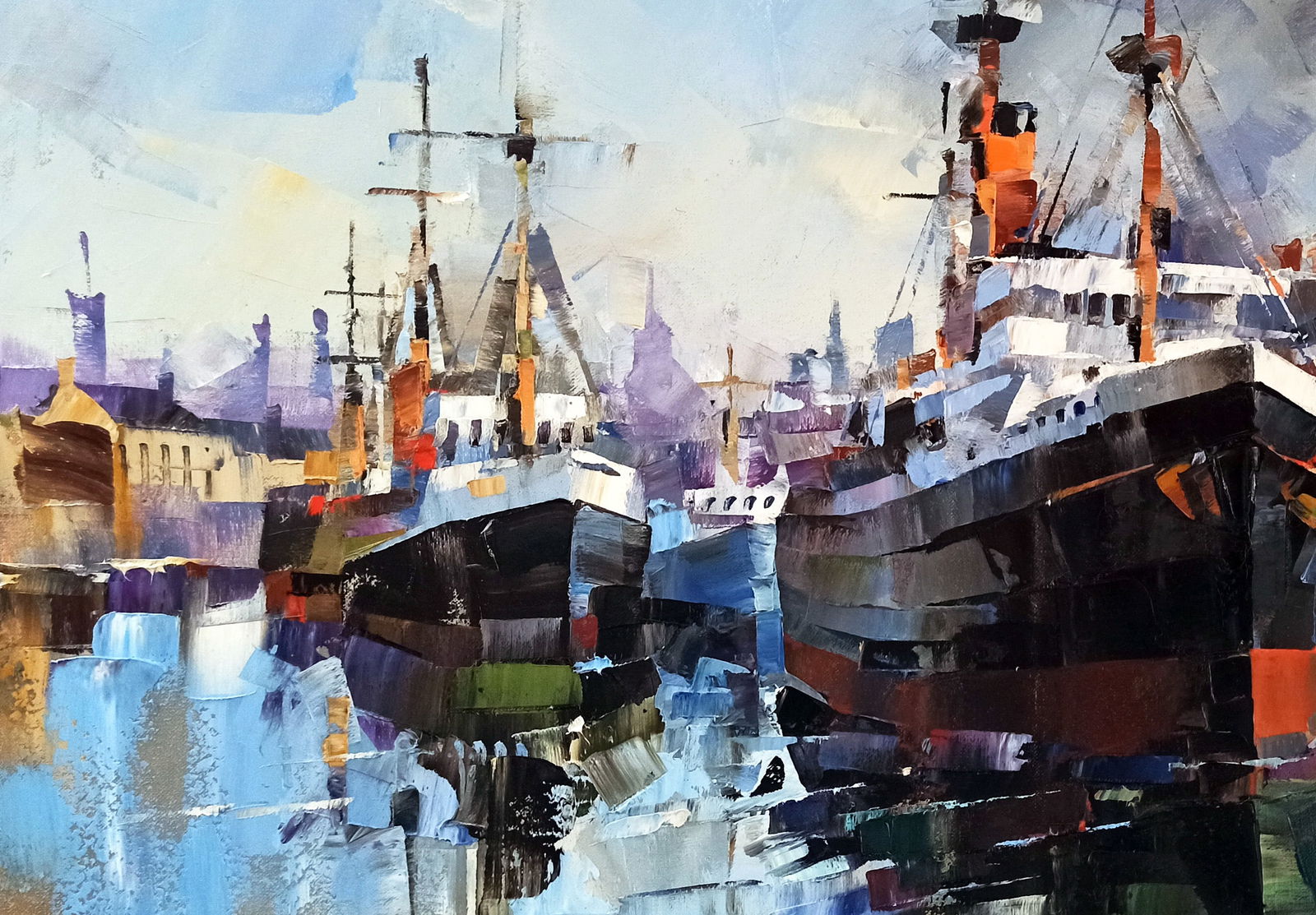 Oil painting Morning bustle Volodymyr Gluhomanyuk - 7