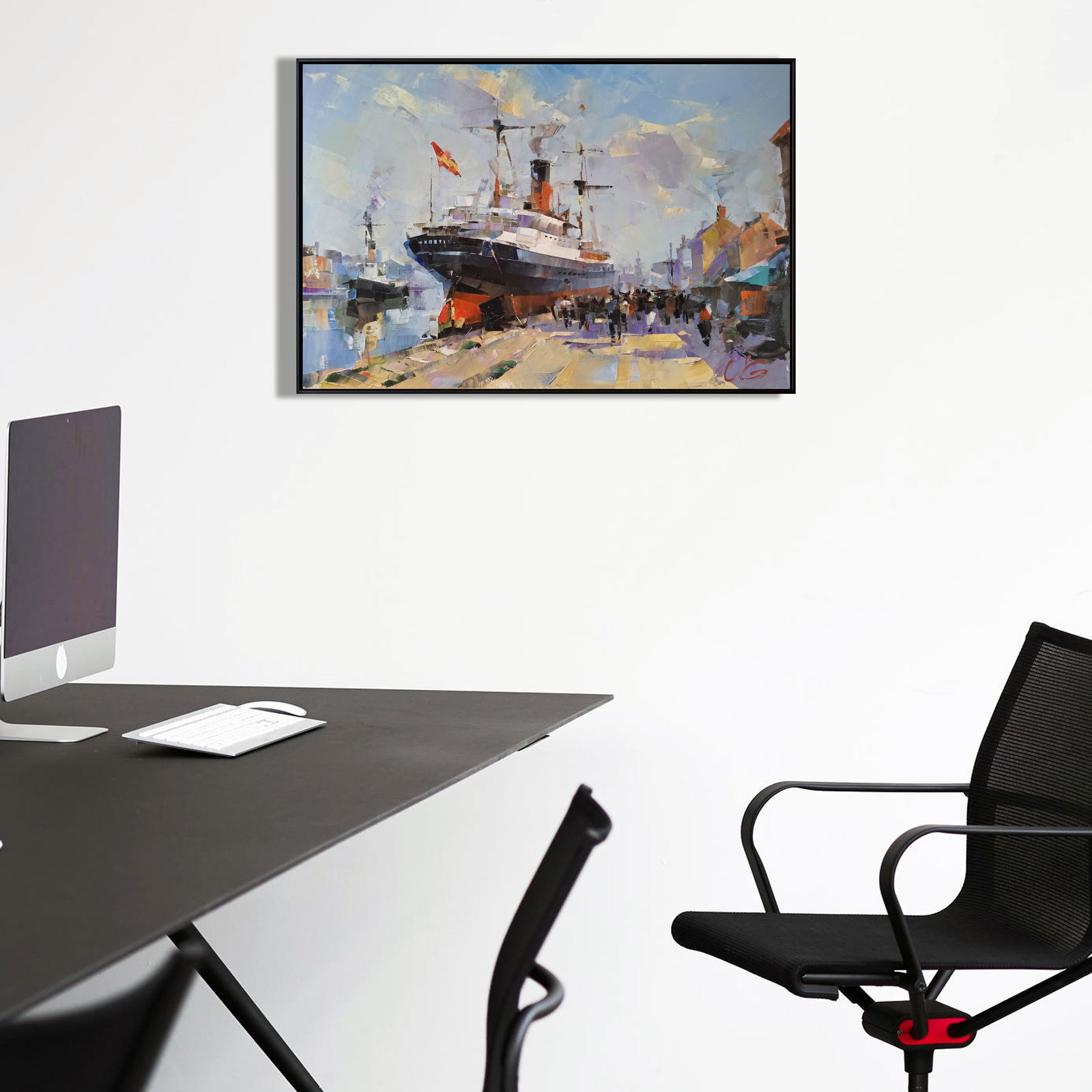 Oil painting Daily hustle and bustle Volodymyr Gluhomanyuk - 4