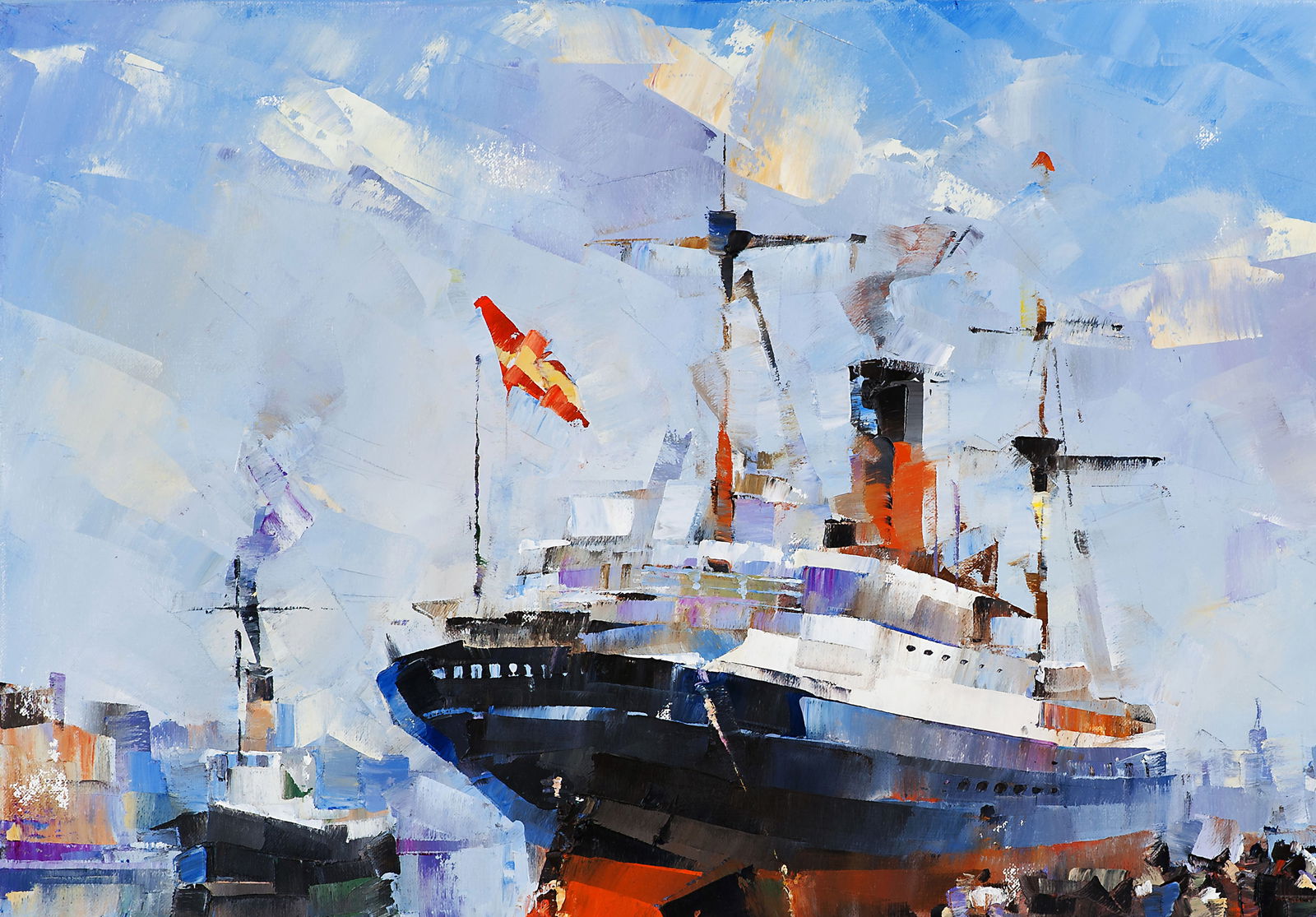 Oil painting Daily hustle and bustle Volodymyr Gluhomanyuk - 5