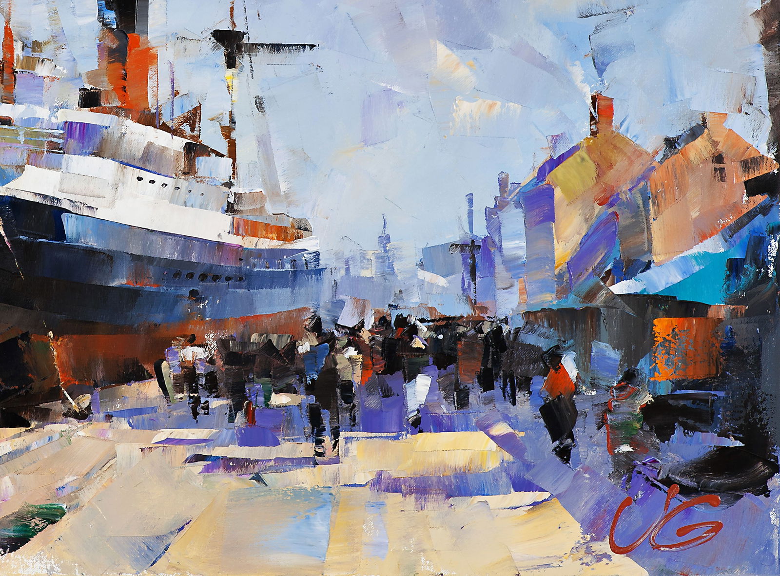 Oil painting Daily hustle and bustle Volodymyr Gluhomanyuk - 8