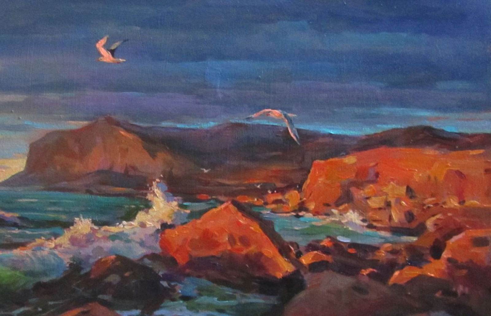 Oil painting The coast by the sea Alexander Guzev - 3