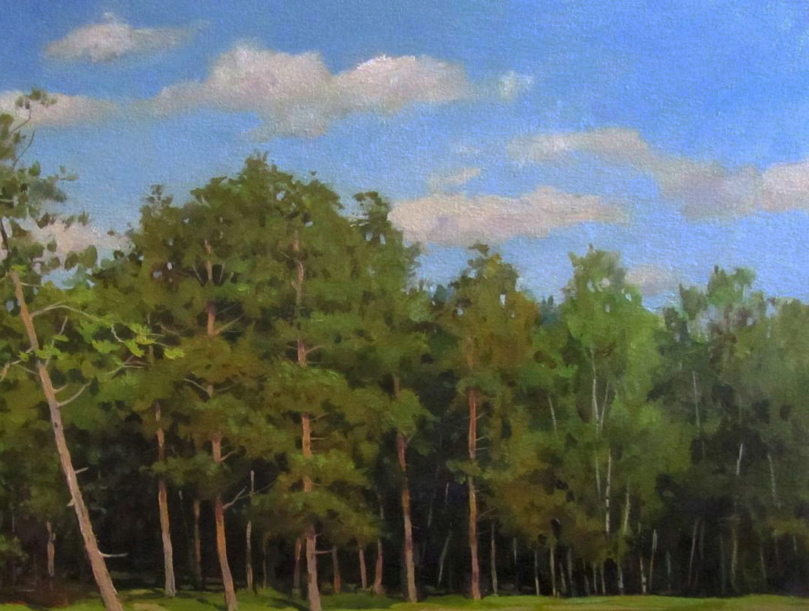 Oil painting Meadow in a summer forest Alexander Guzev - 3