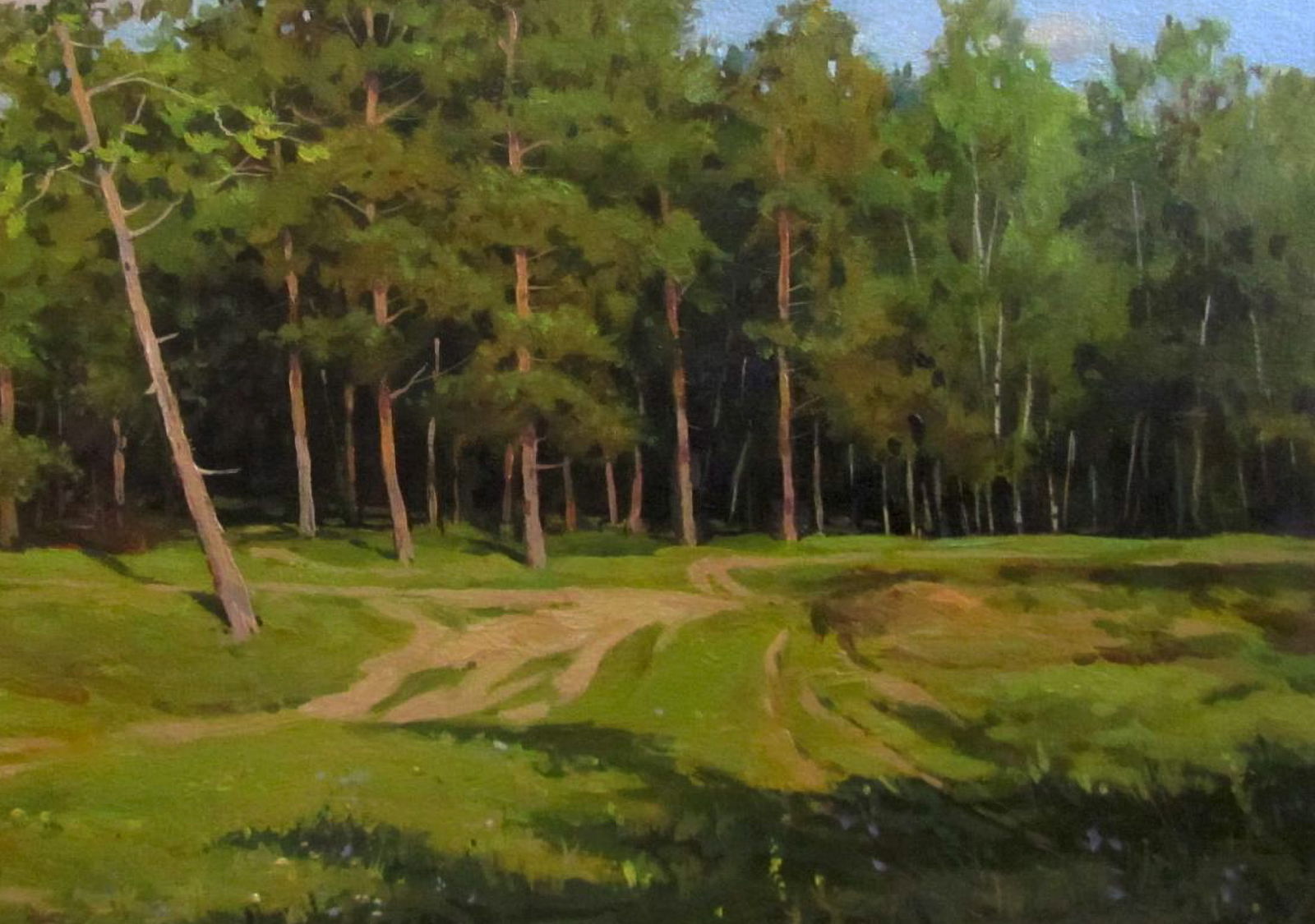 Oil painting Meadow in a summer forest Alexander Guzev - 5