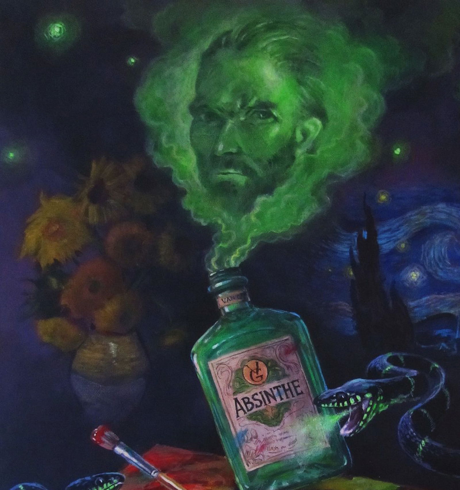 Acrylic painting Worlds of Vincent Alexander Guzev - 2