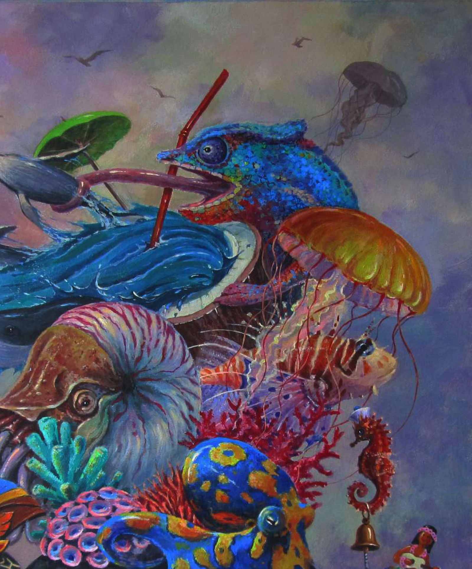 Acrylic painting Colourful Oceania Alexander Guzev - 3