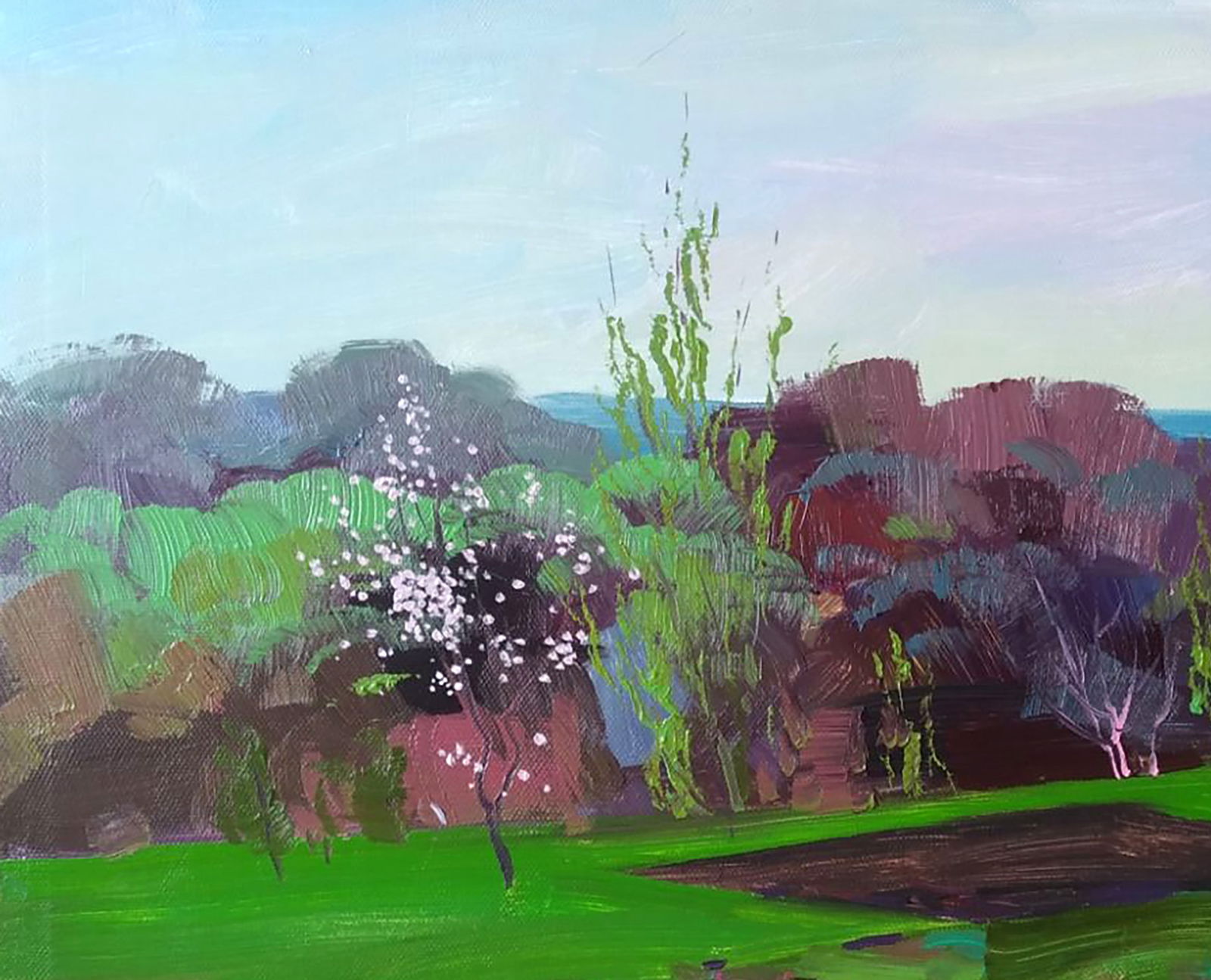 Acrylic painting In the garden Serhii Kachyn - 2