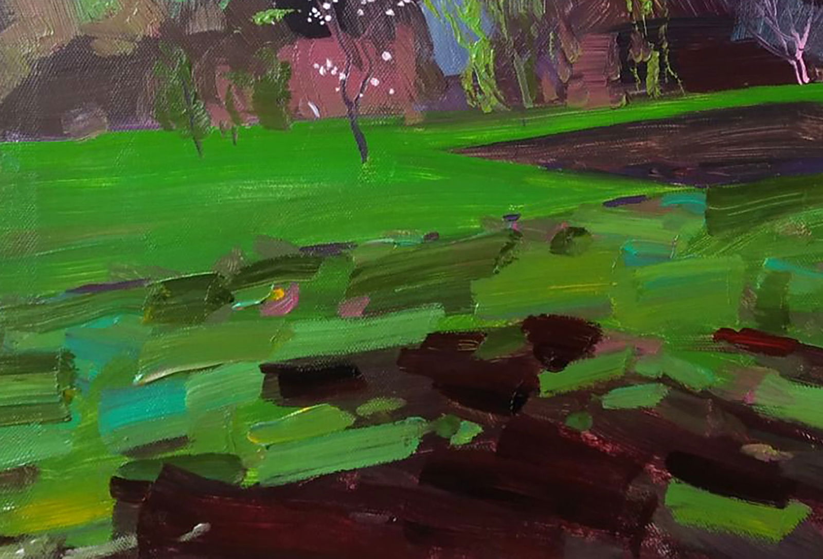 Acrylic painting In the garden Serhii Kachyn - 4