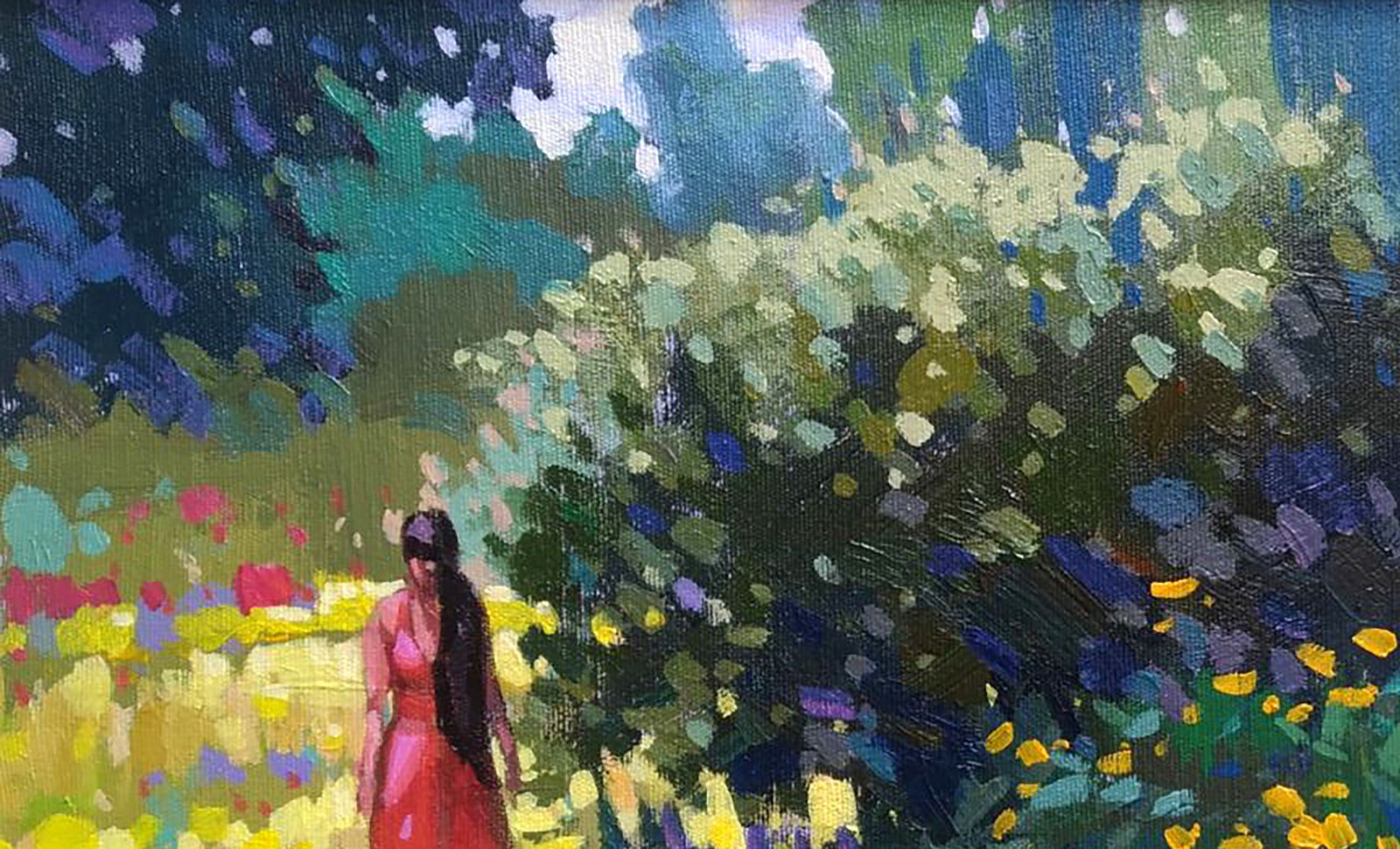 Acrylic painting In the old park Serhii Kachyn - 2