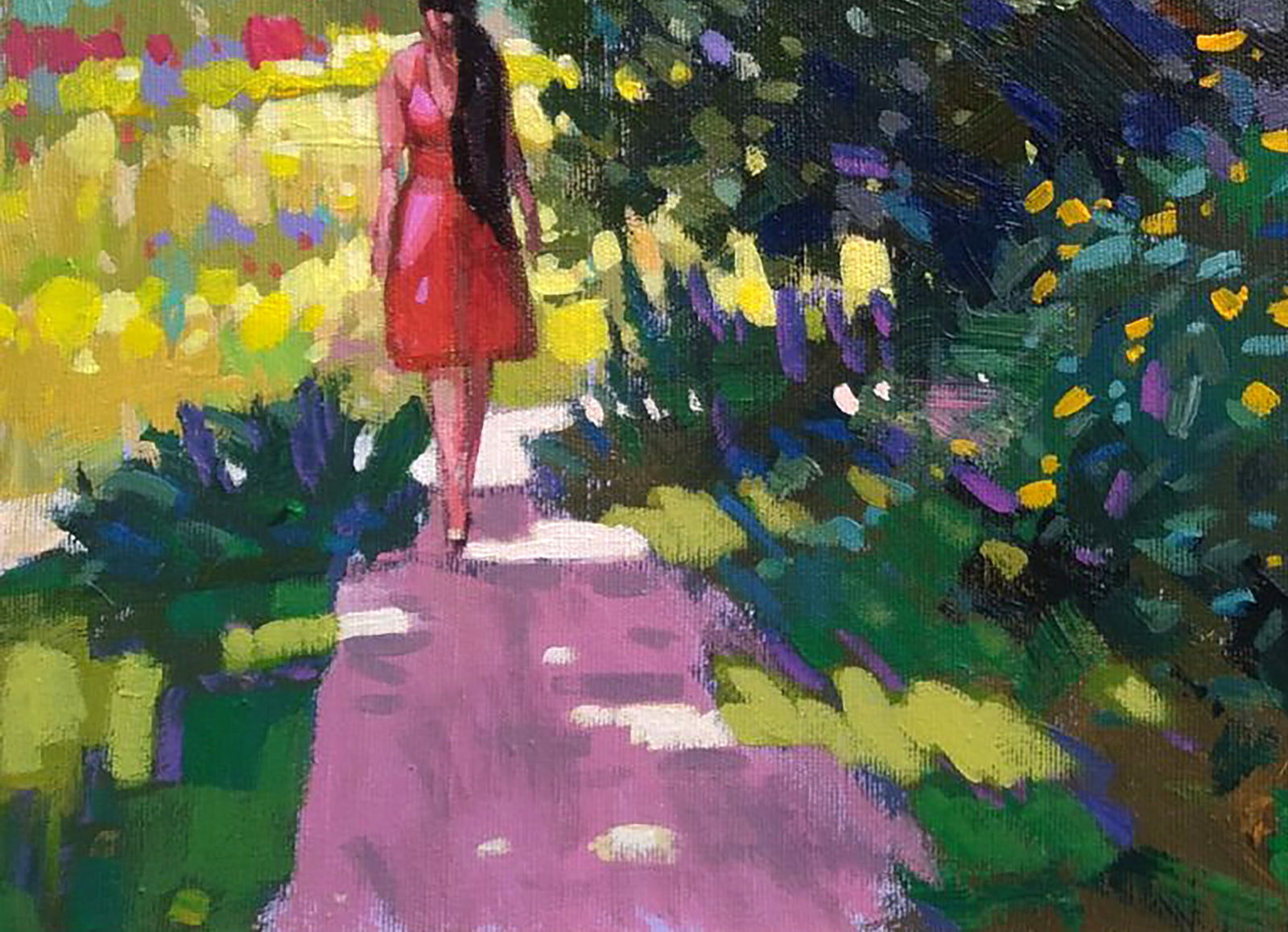 Acrylic painting In the old park Serhii Kachyn - 4