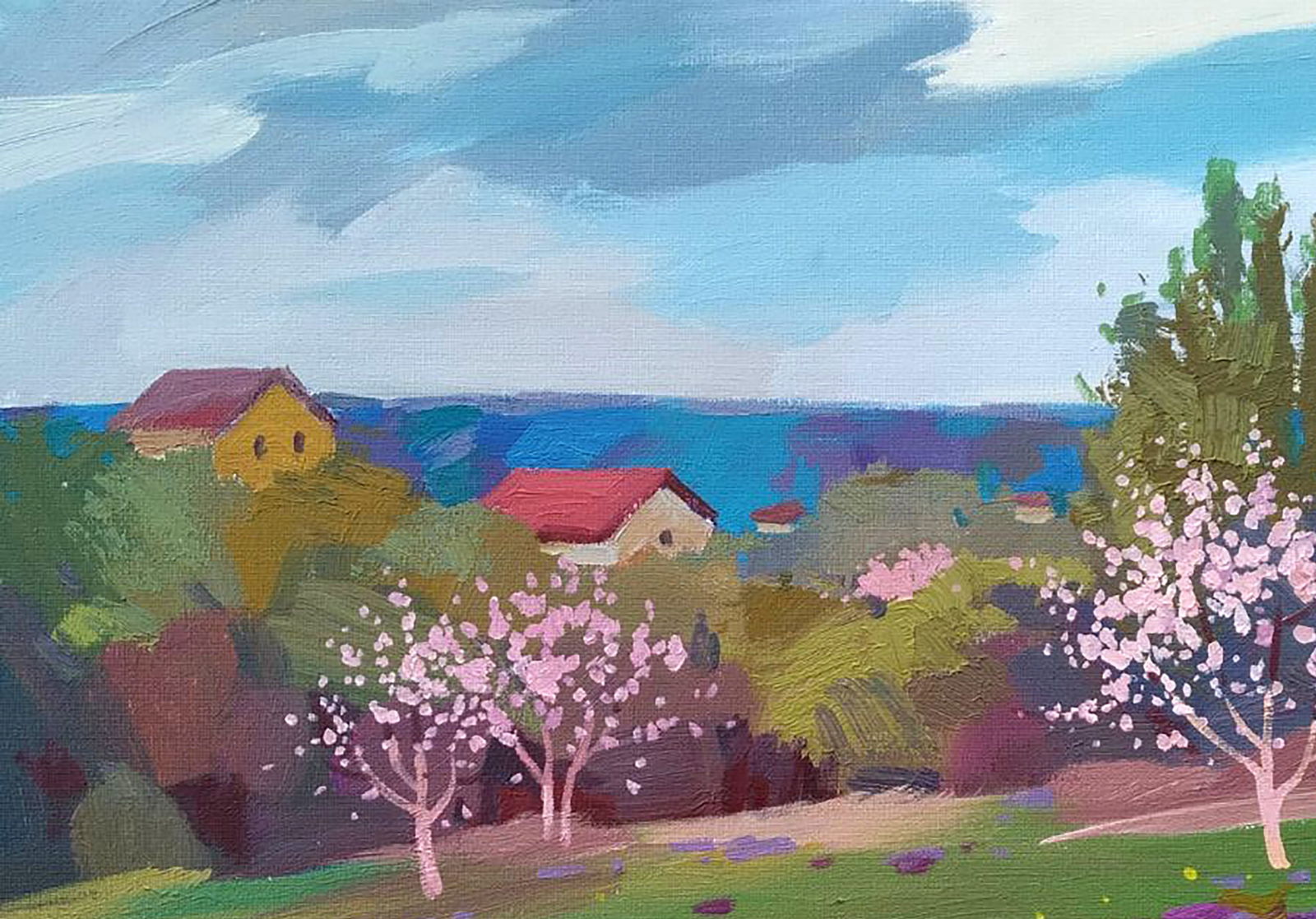 Acrylic painting The smell of spring Serhii Kachyn - 2