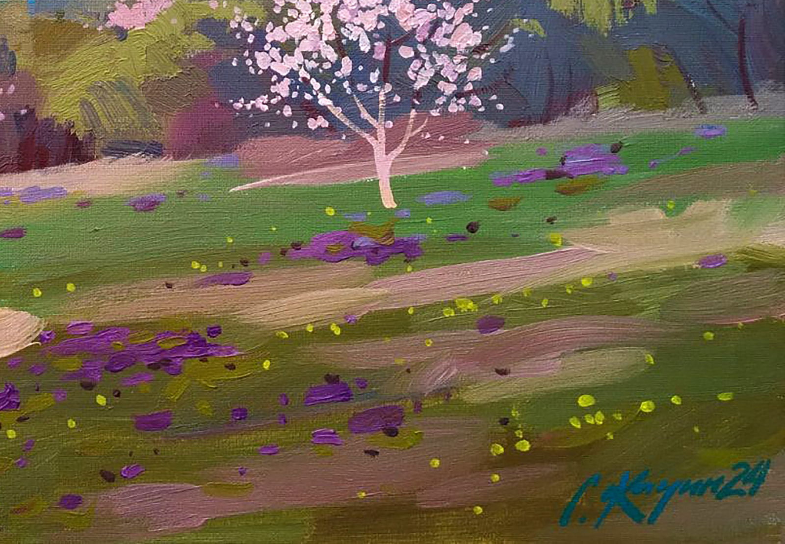 Acrylic painting The smell of spring Serhii Kachyn - 5