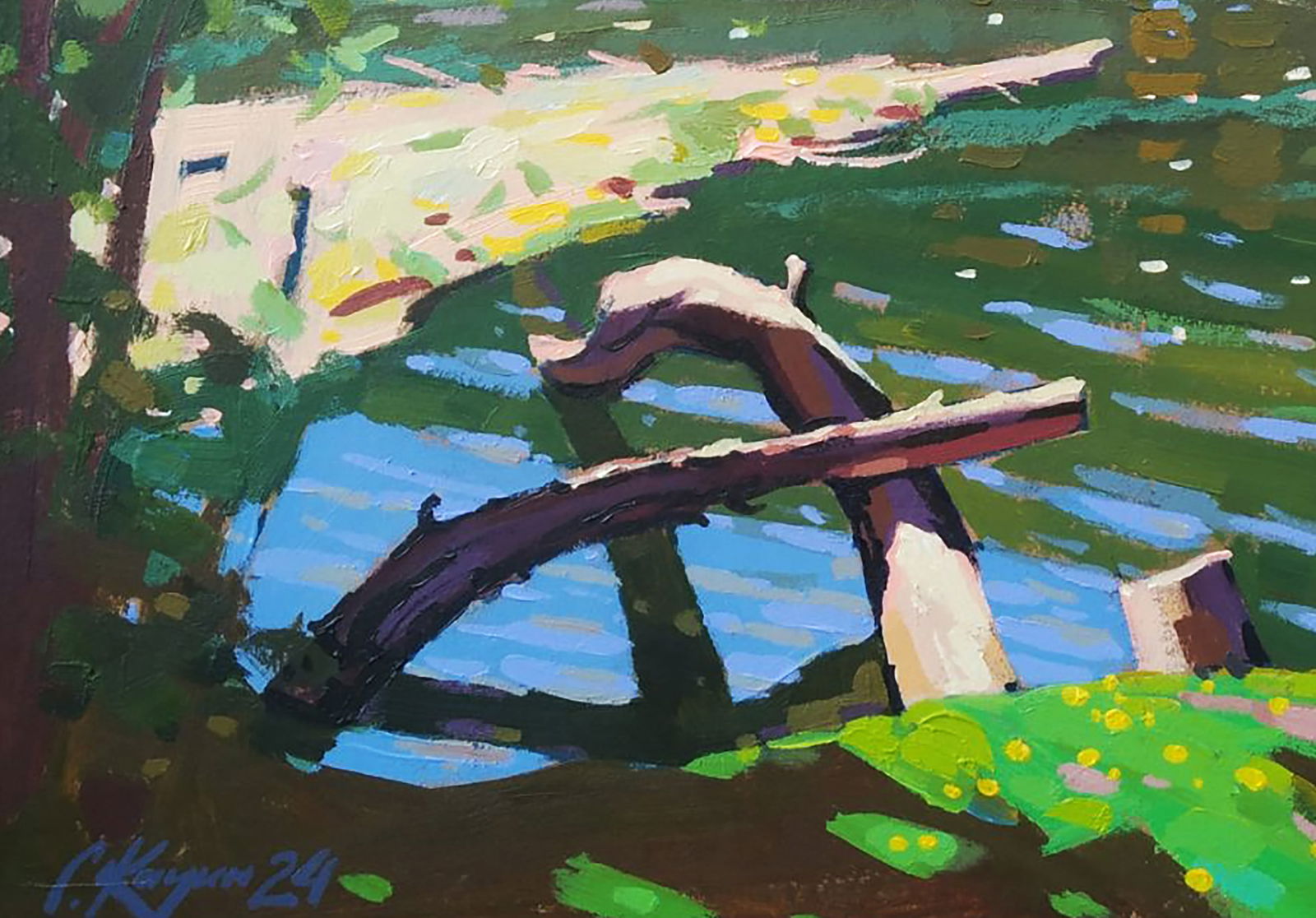 Acrylic painting Spring sunny day Serhii Kachyn - 4