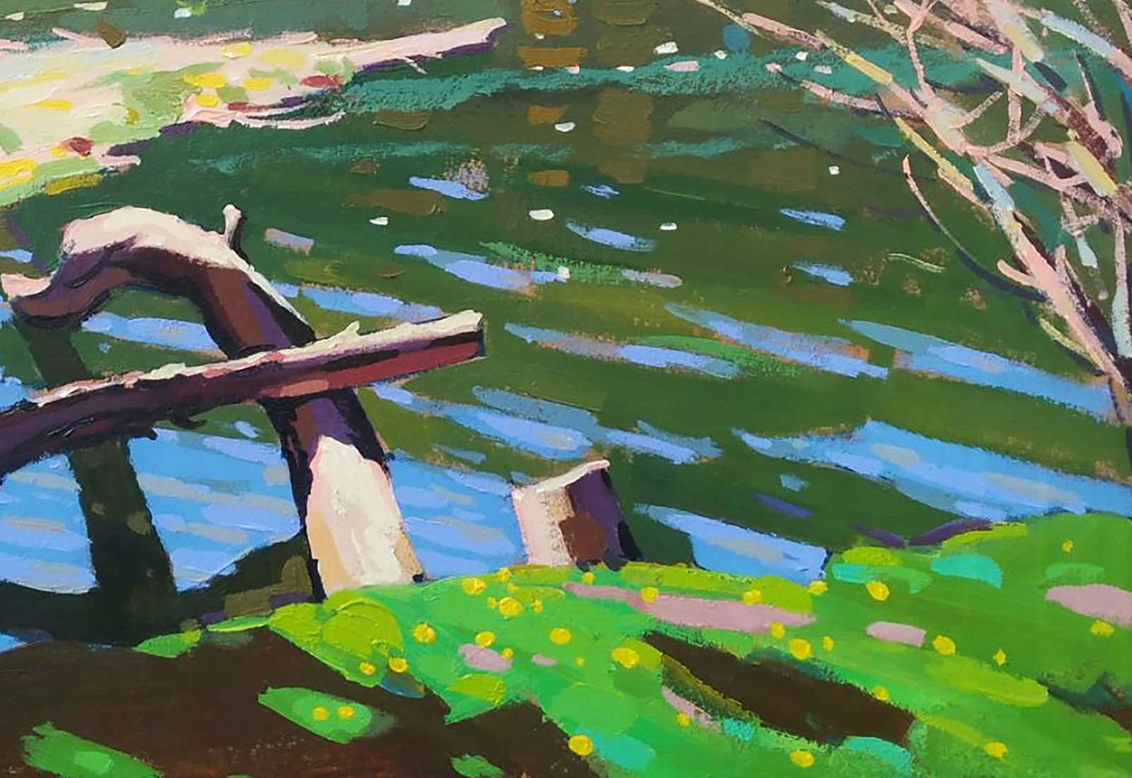 Acrylic painting Spring sunny day Serhii Kachyn - 5