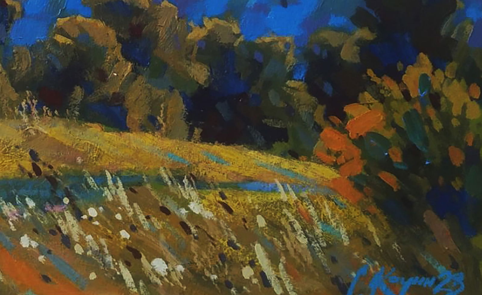 Acrylic painting It's getting dark Serhii Kachyn - 5