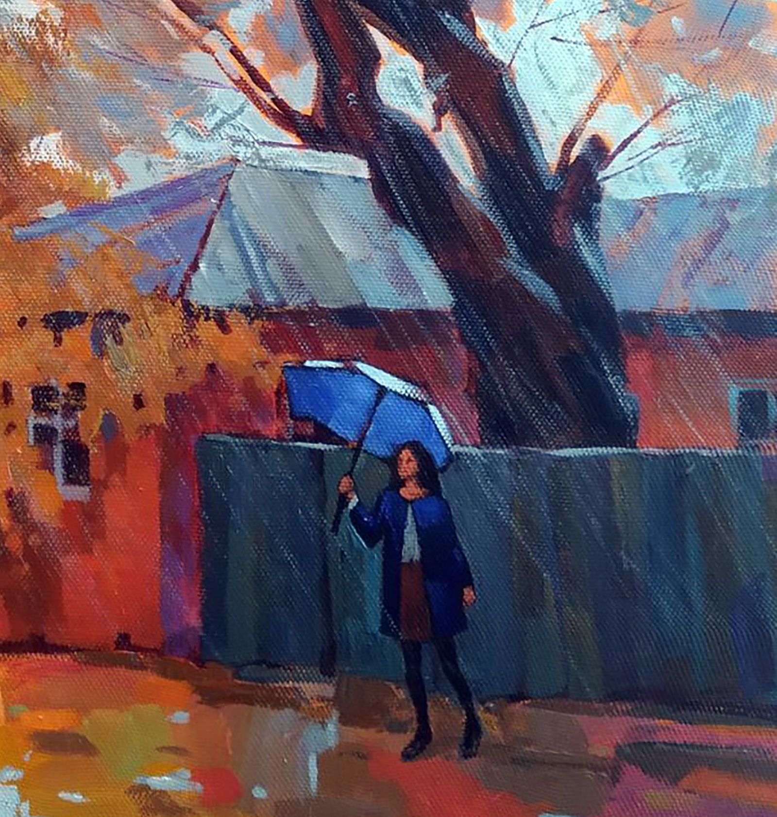 Acrylic painting Autumn rain Serhii Kachyn - 5