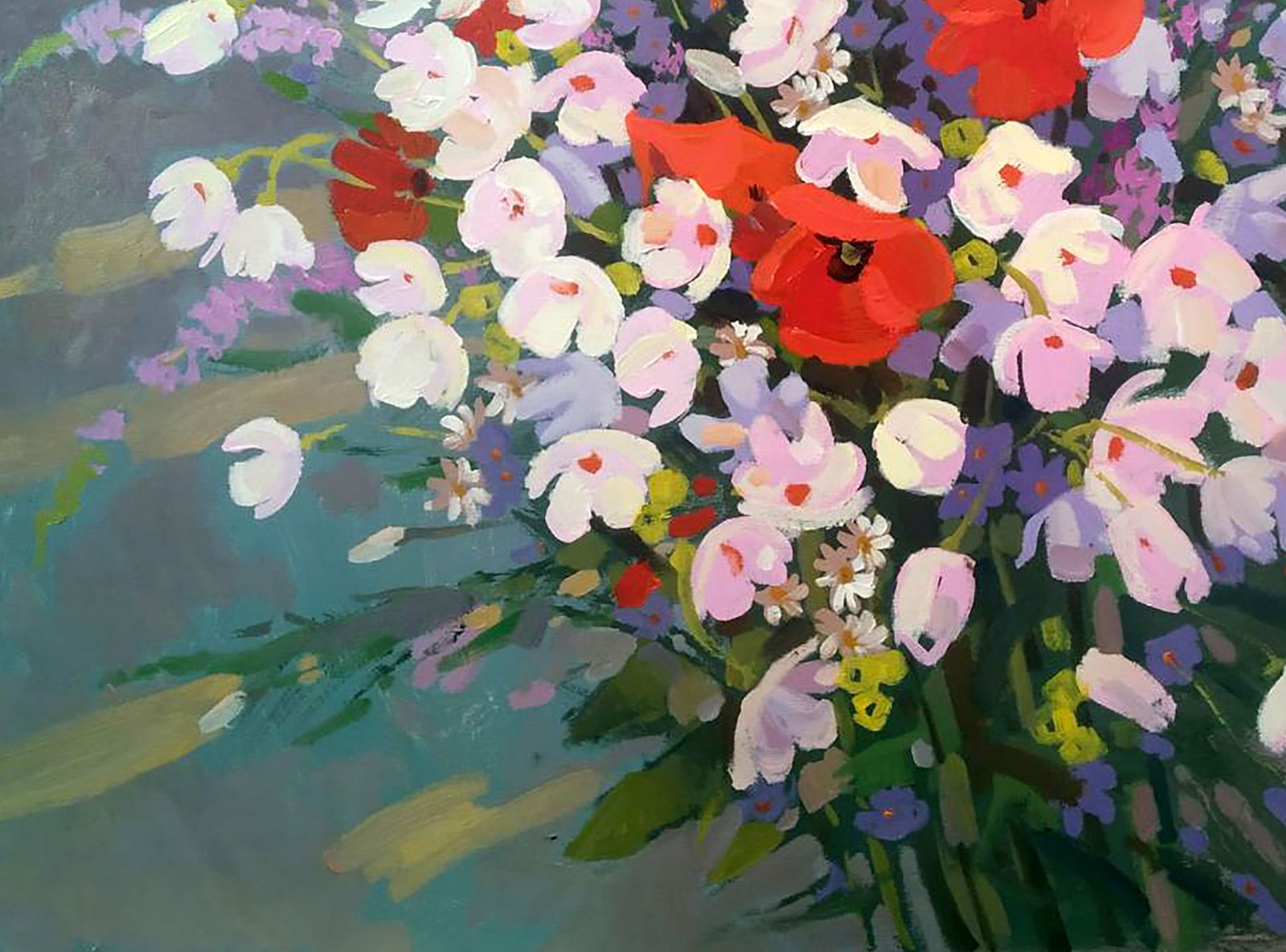 Acrylic painting Summer bouquet Serhii Kachyn - 4