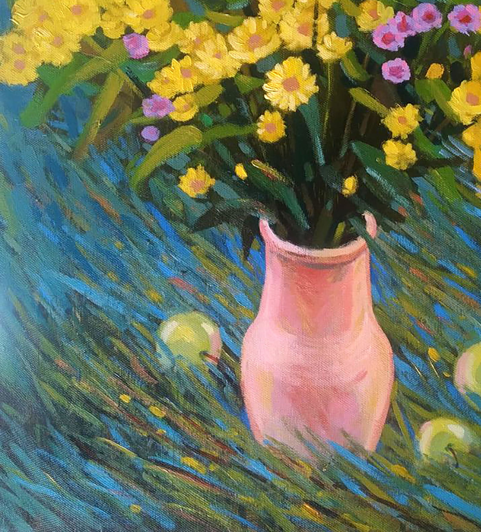 Acrylic painting Summer daisies Serhii Kachyn - 4
